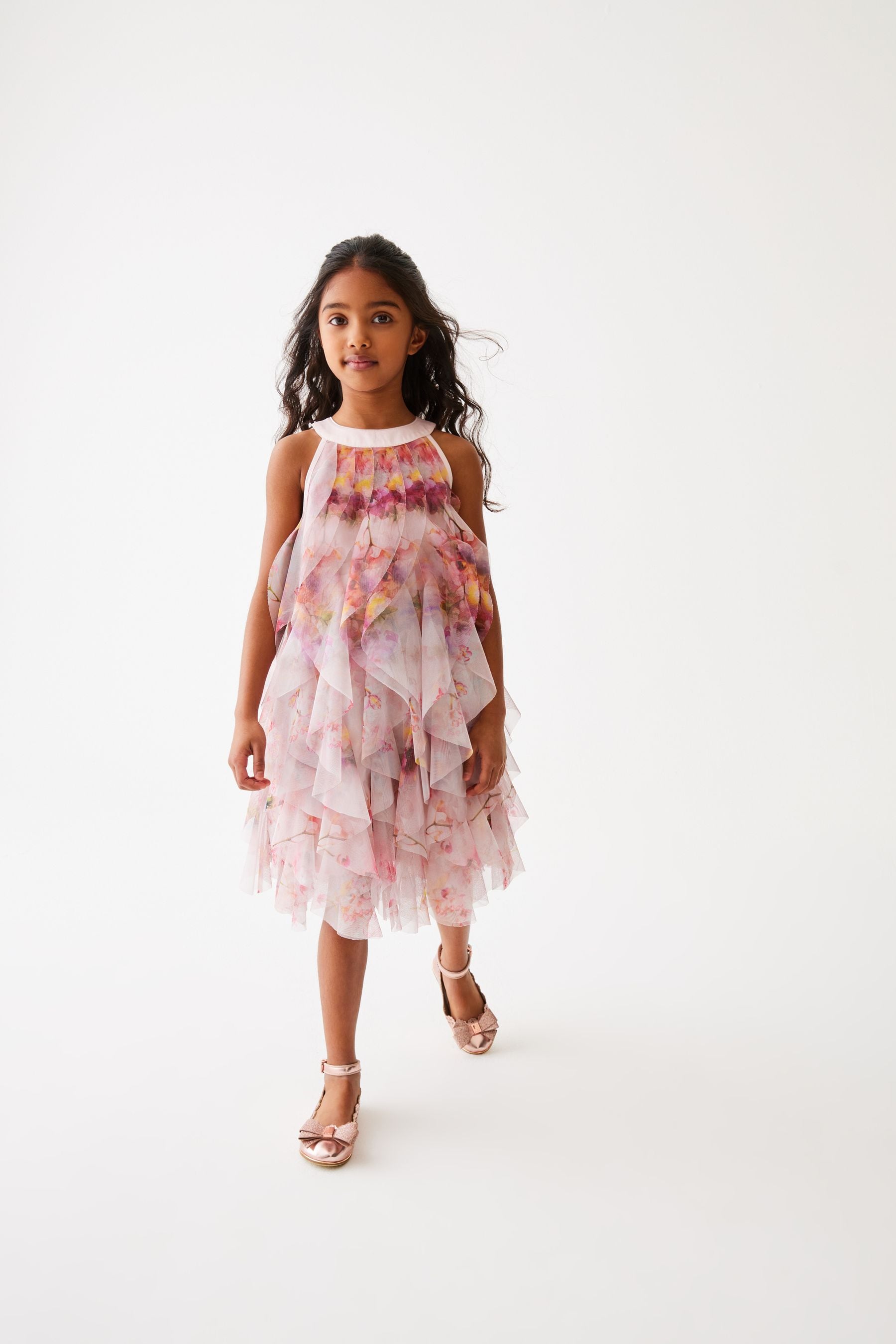 Pink Baker by Ted Baker Pink Floral Tulle Dress