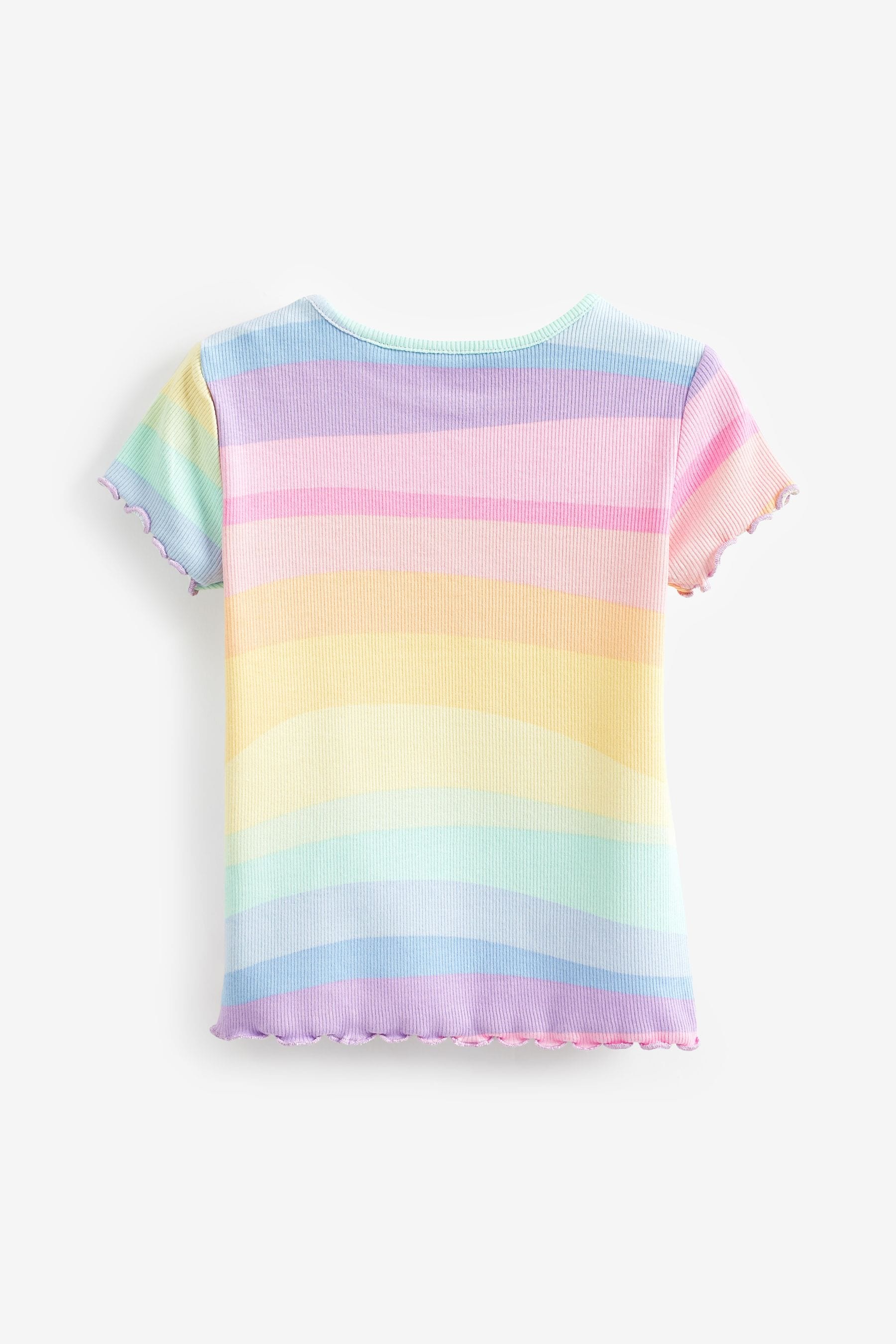 Lilac Purple Rainbow Rib T-Shirts 3 Pack (3mths-7yrs)