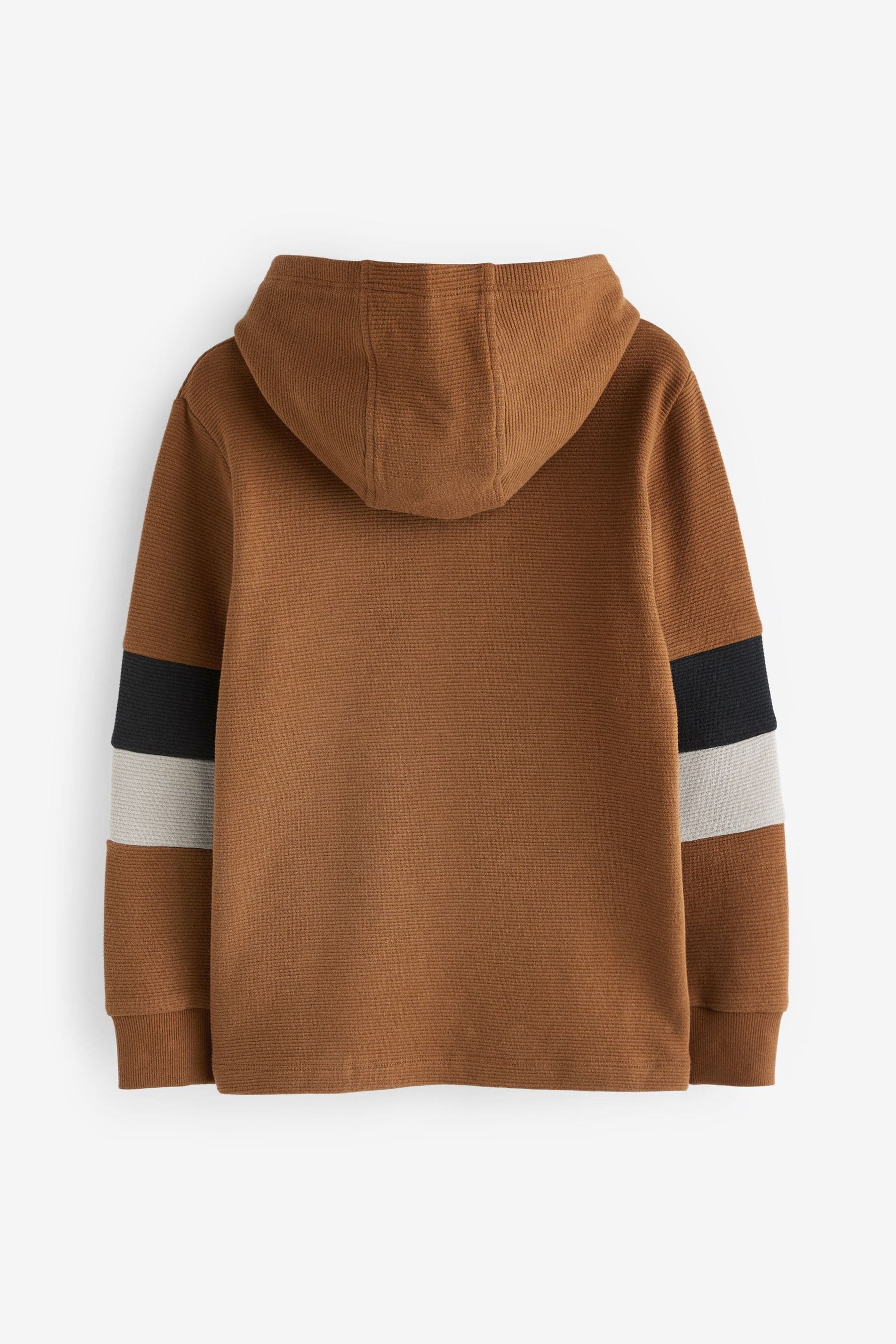 Rust Brown Textured Hoodie (3-16yrs)