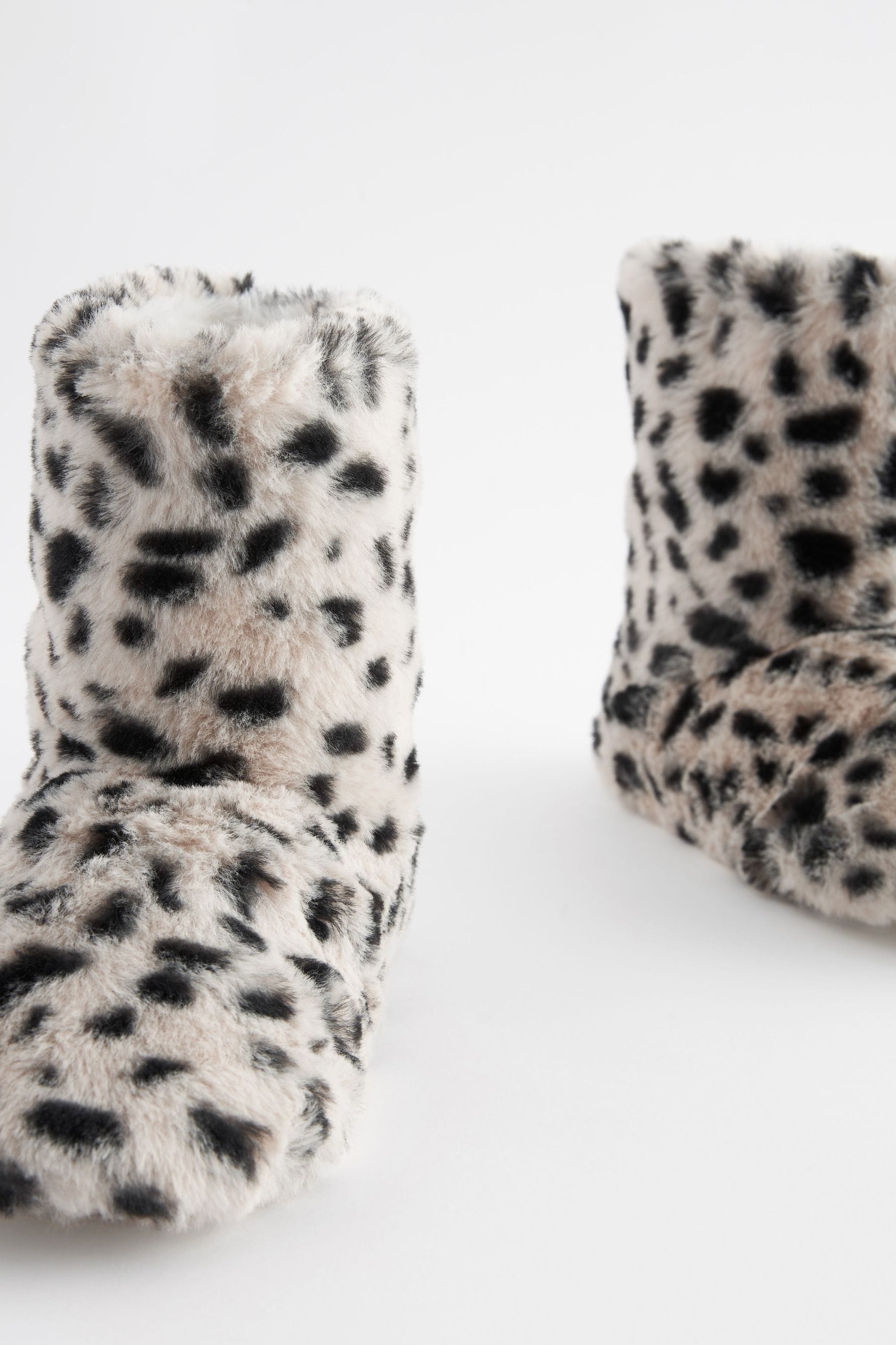 Animal Print Faux Fur Boot Slippers