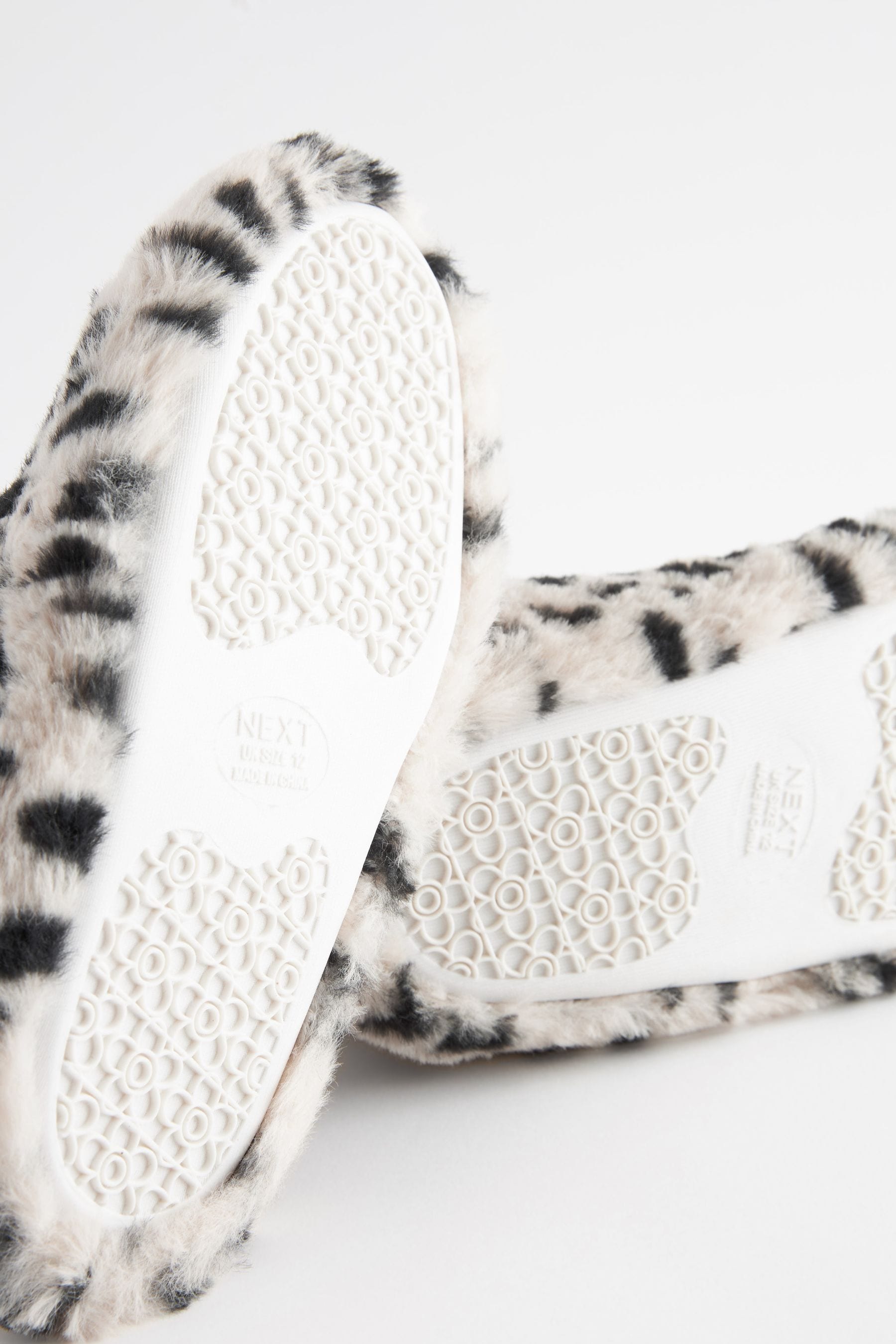 Animal Print Faux Fur Boot Slippers