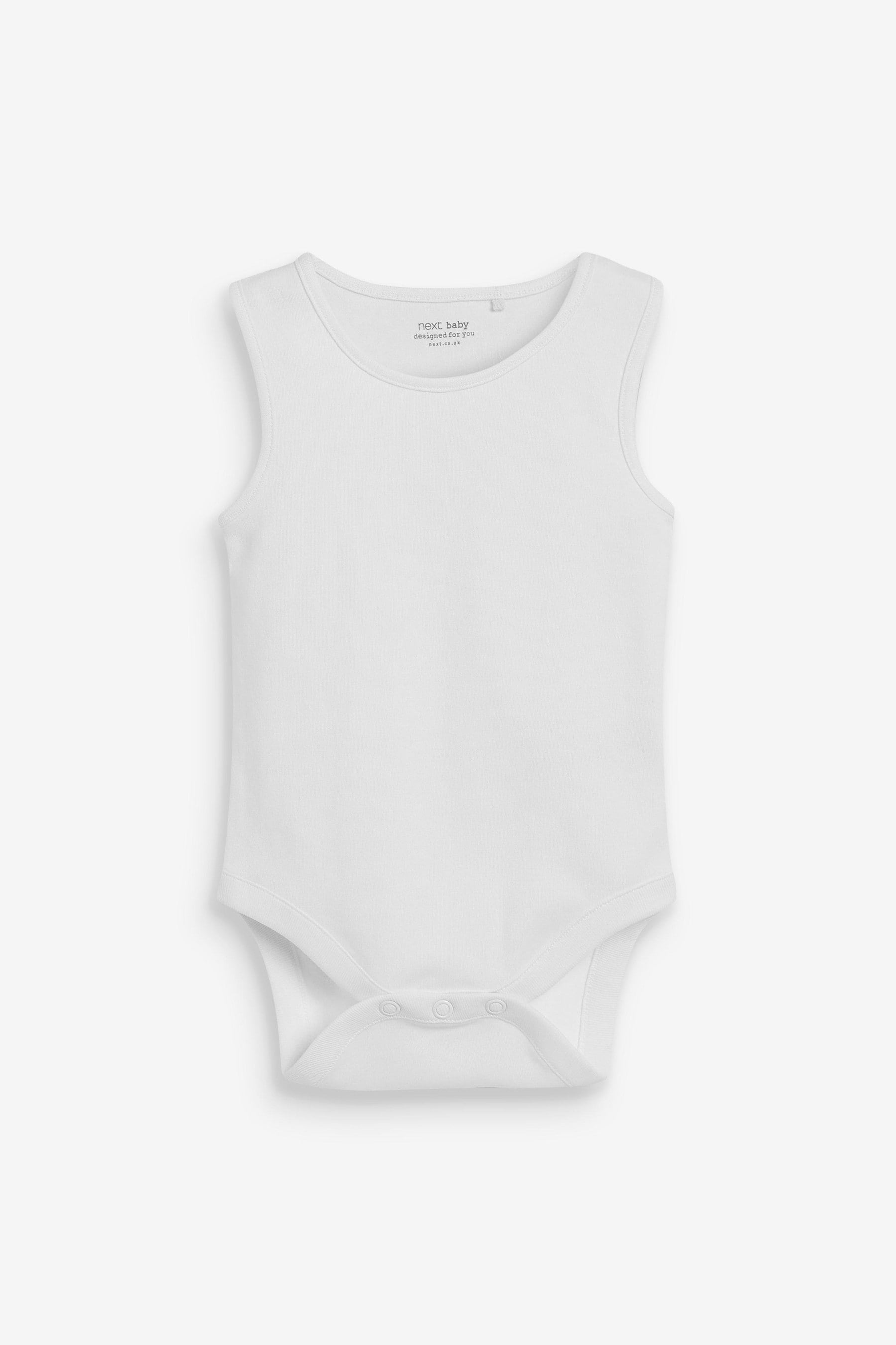 Pink/White Baby Vest Bodysuits