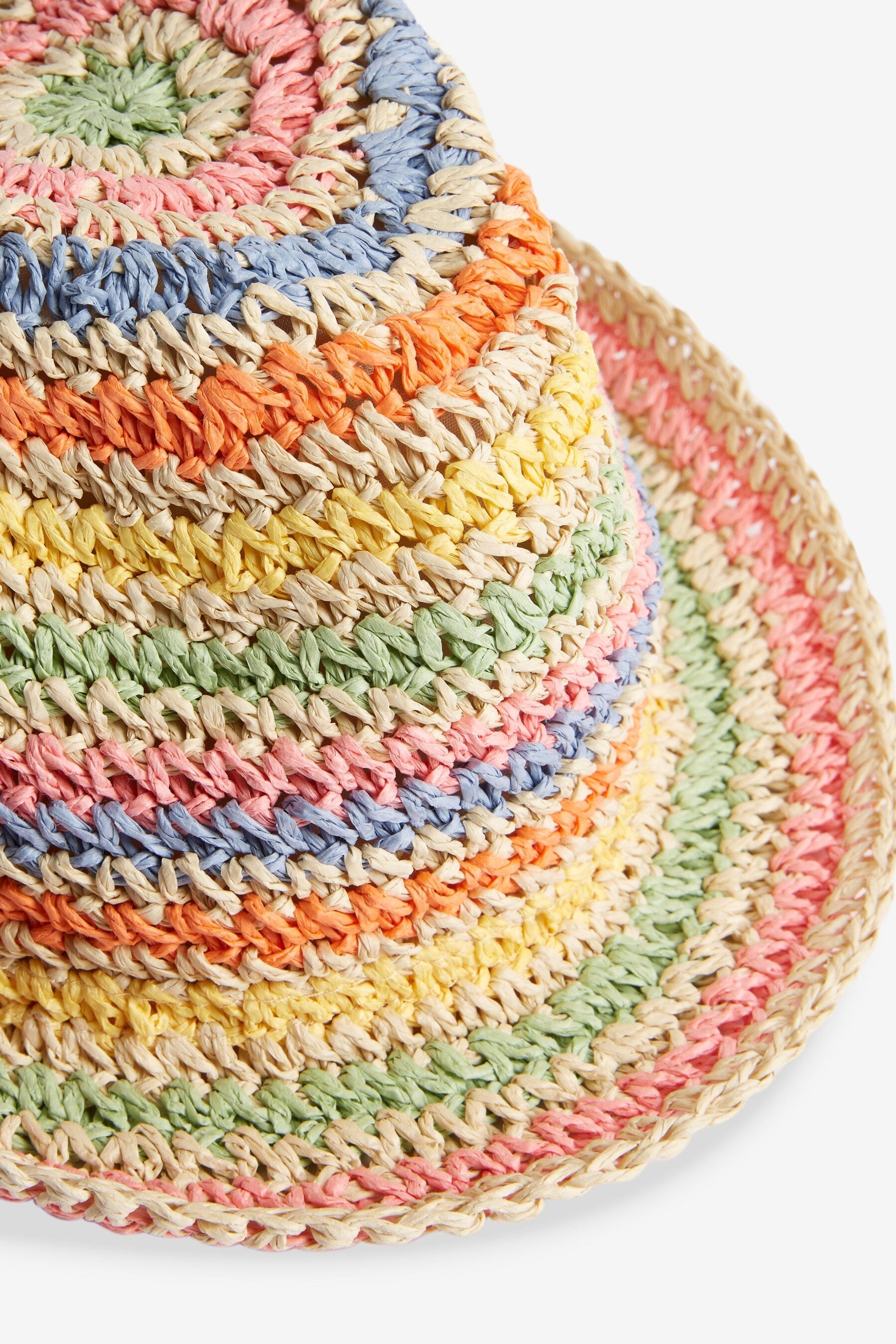 Multi Rainbow Straw Hat (3mths-6yrs)