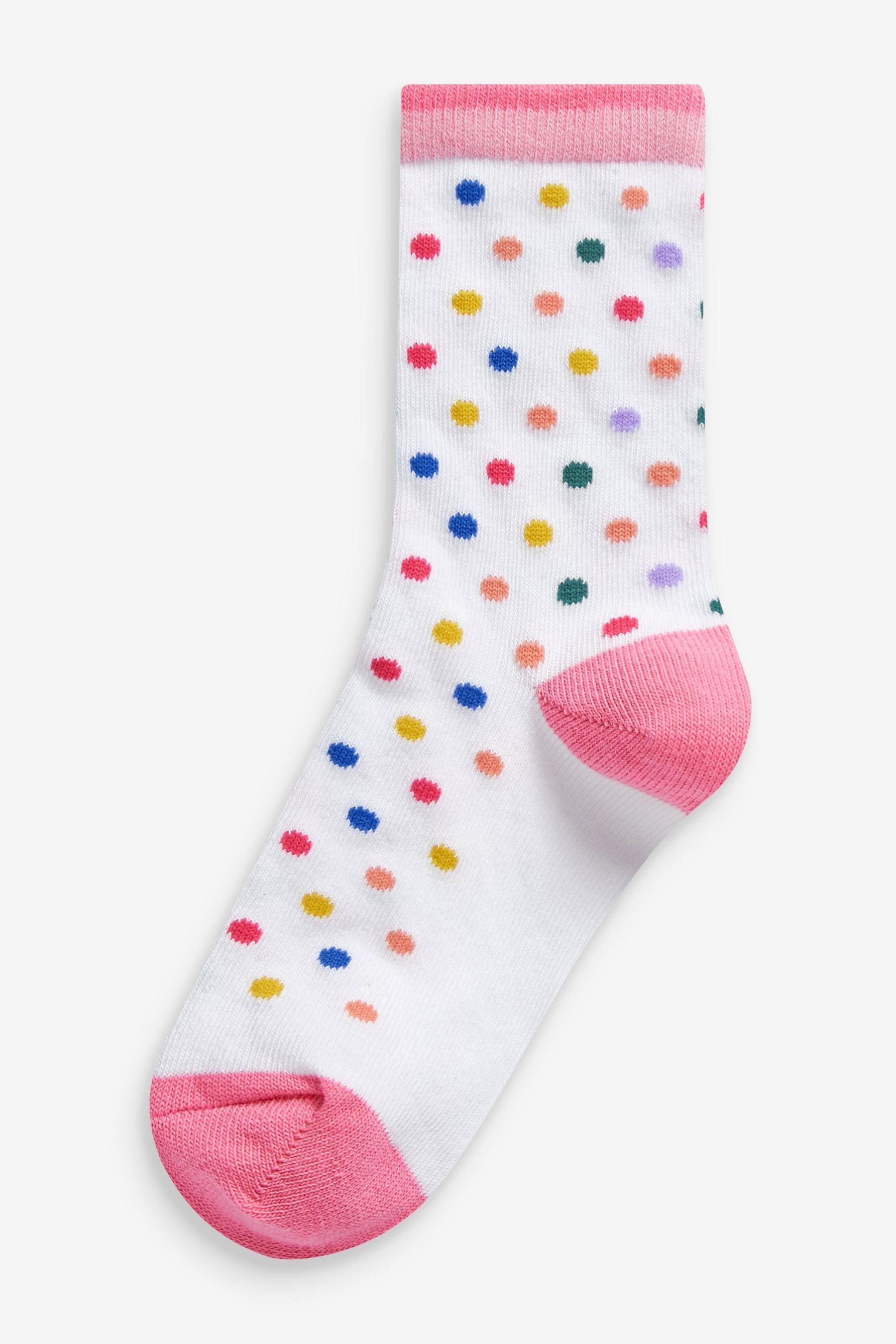 Pink 7 Pack Unicorn Cotton Rich Ankle Socks