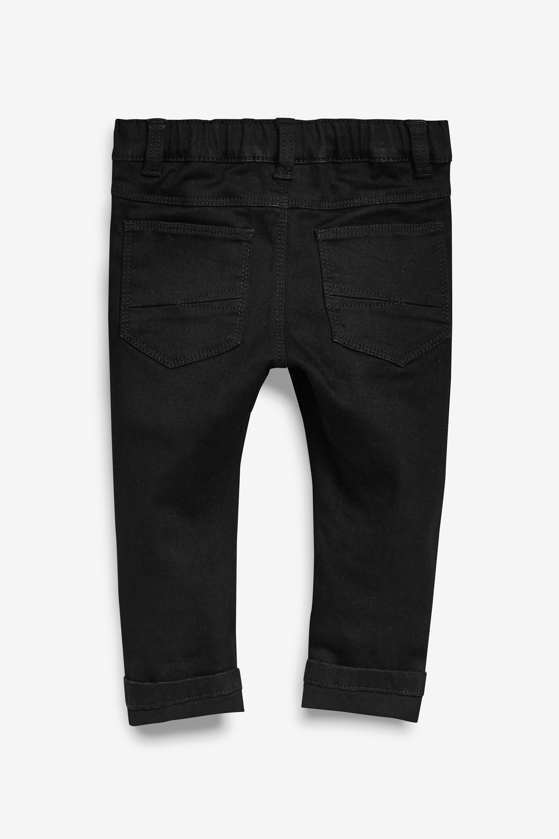 Black Denim Slim Fit Five Pocket Jeans With Stretch (3mths-7yrs)