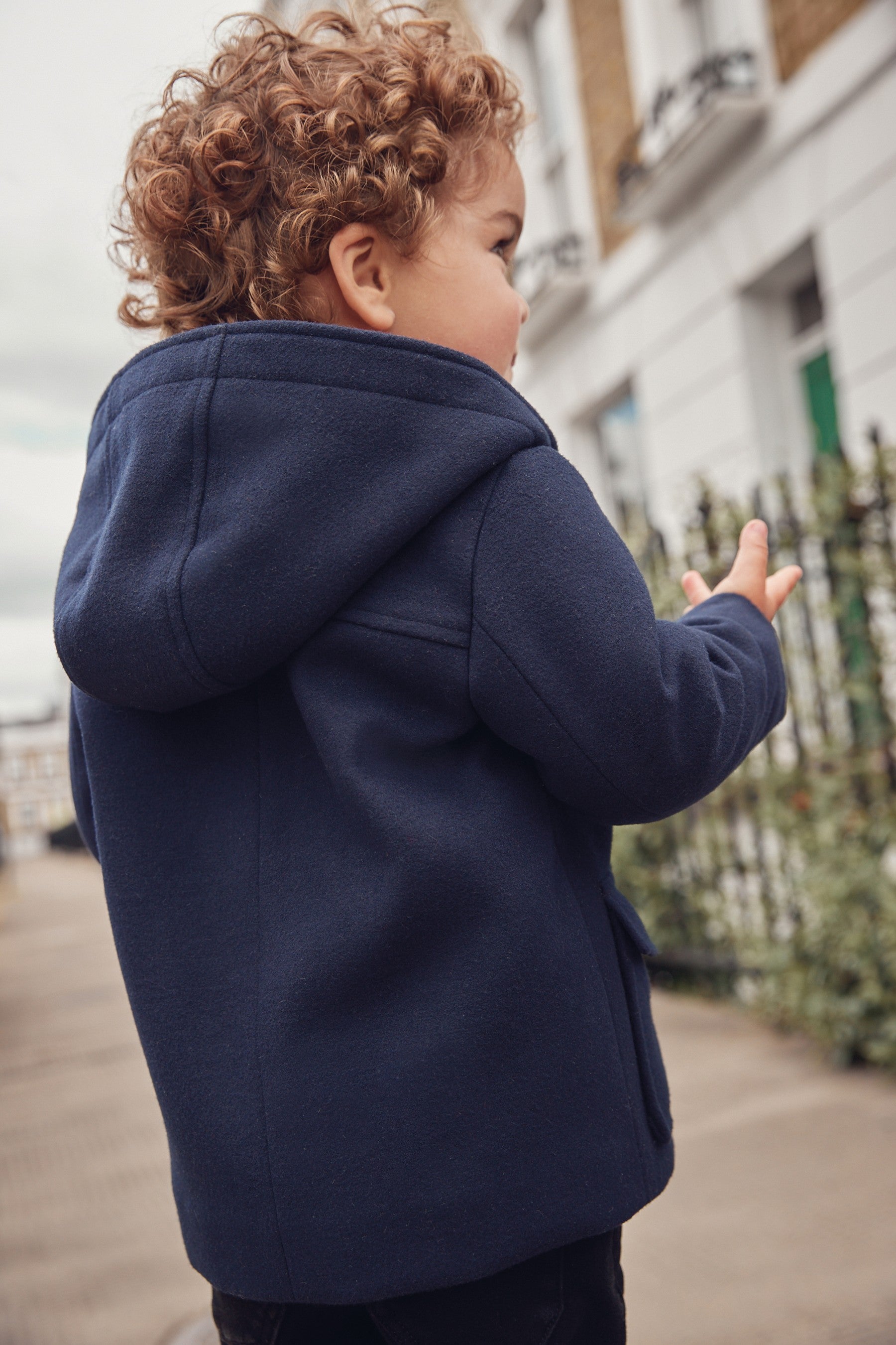 Navy Blue Smart Duffle Jacket (3mths-7yrs)