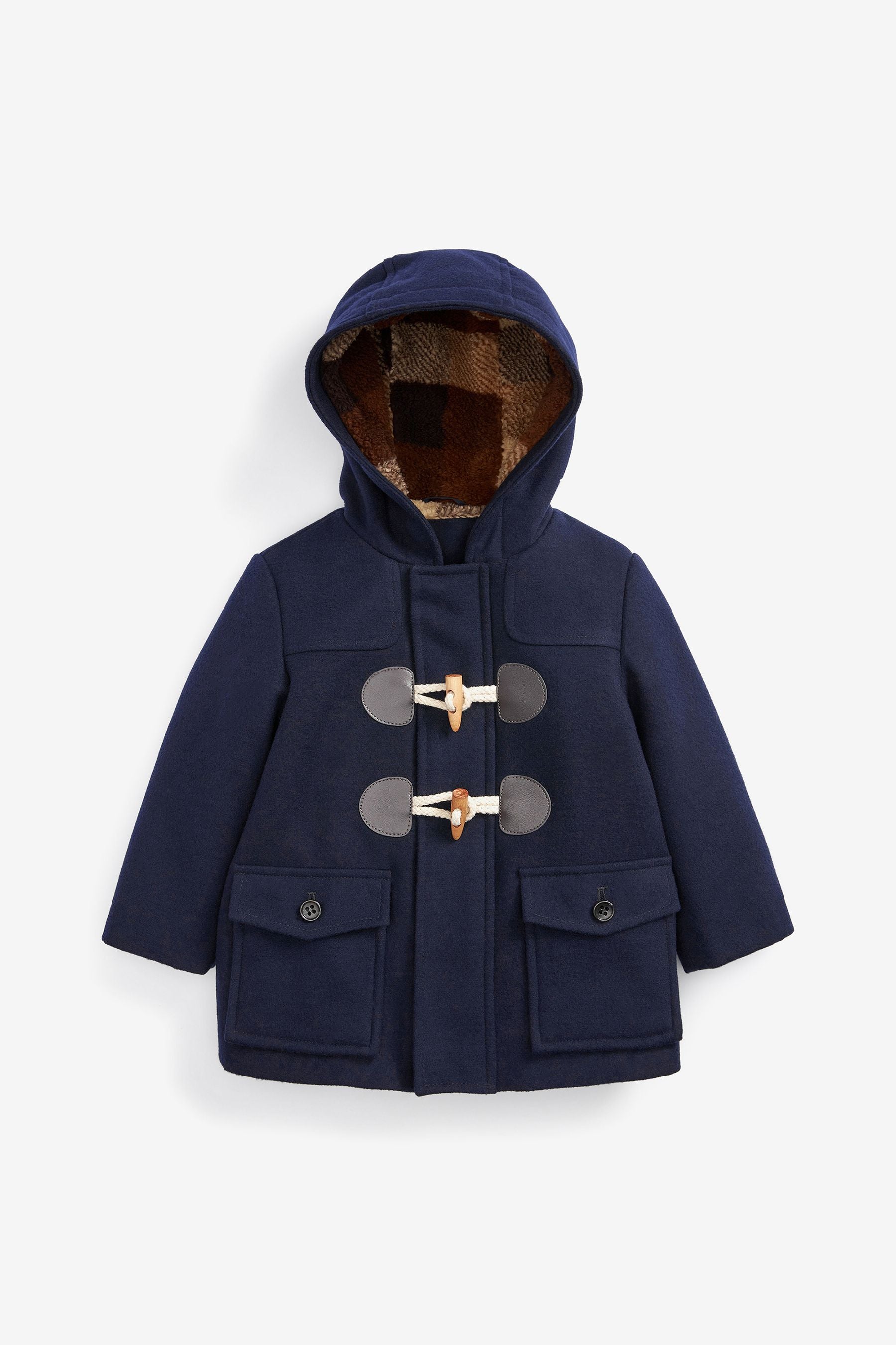 Navy Blue Smart Duffle Jacket (3mths-7yrs)