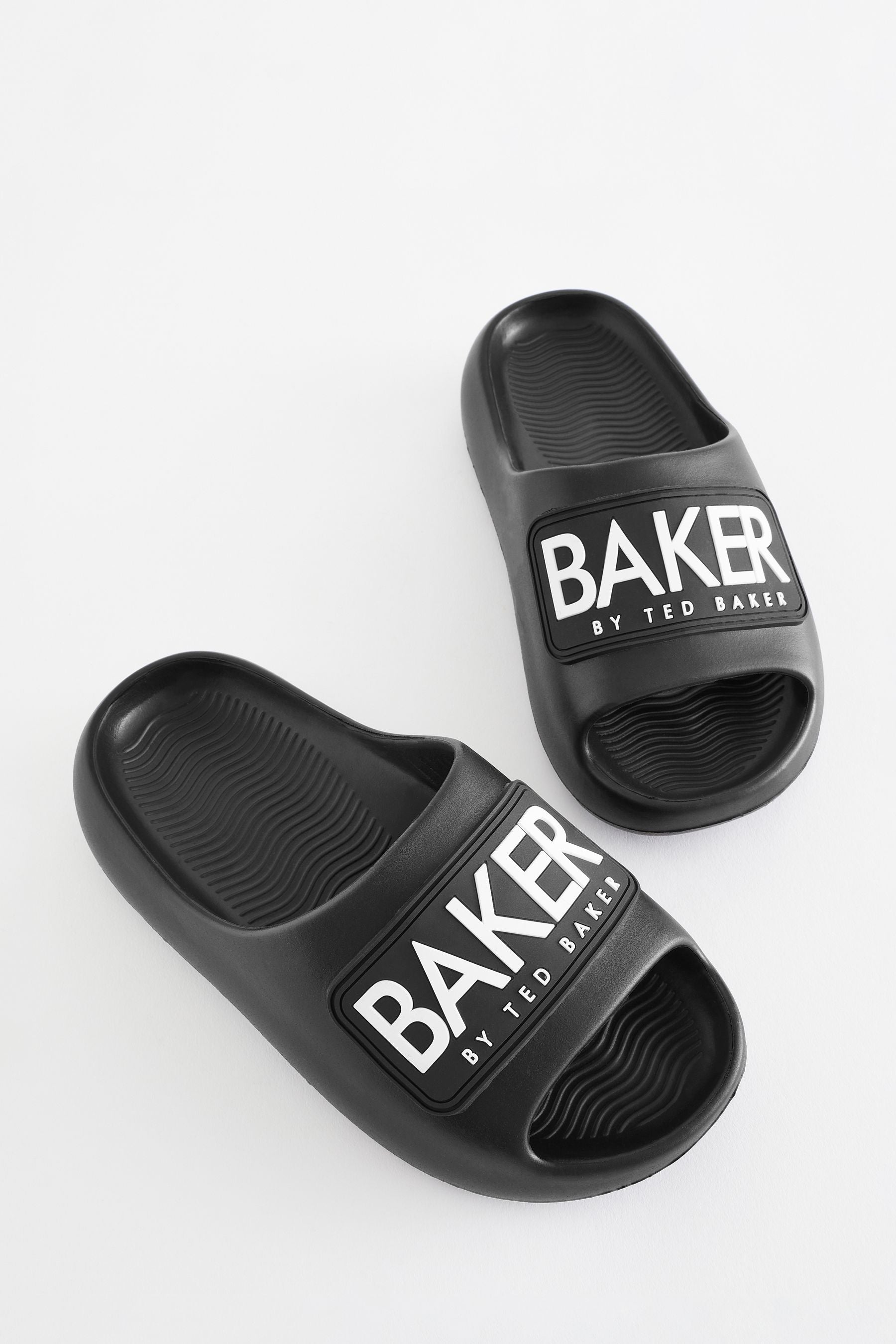 Black Baker by Ted Baker Boys Black Sliders