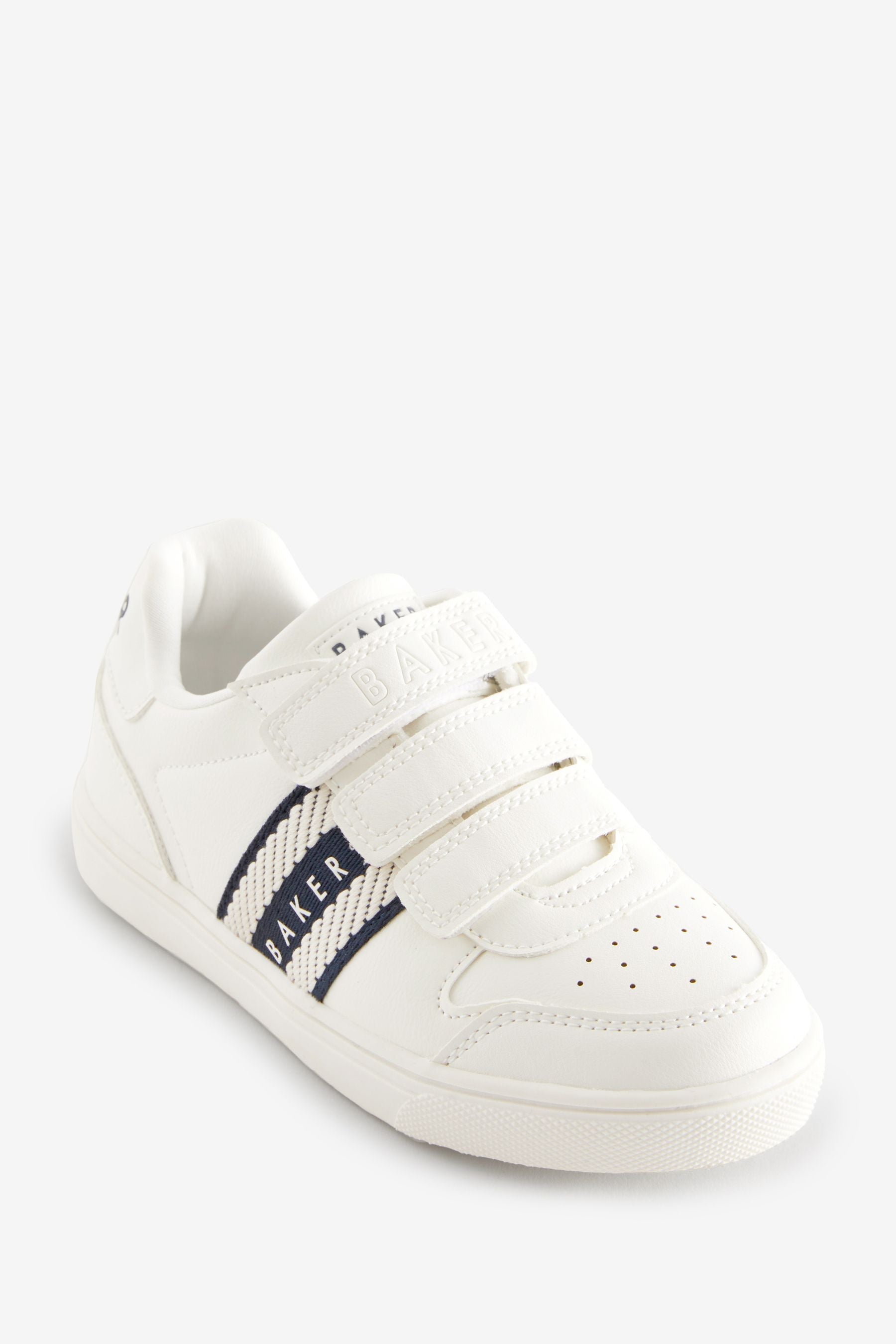 White Baker by Ted Baker Boys Branded Tape Trainers