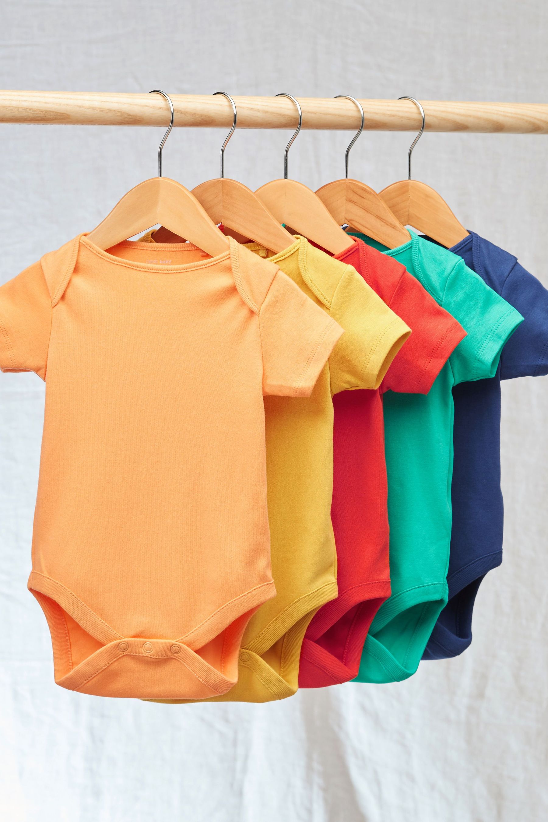 Bright Baby 5 Pack Short Sleeve Bodysuits (0mths-3yrs)