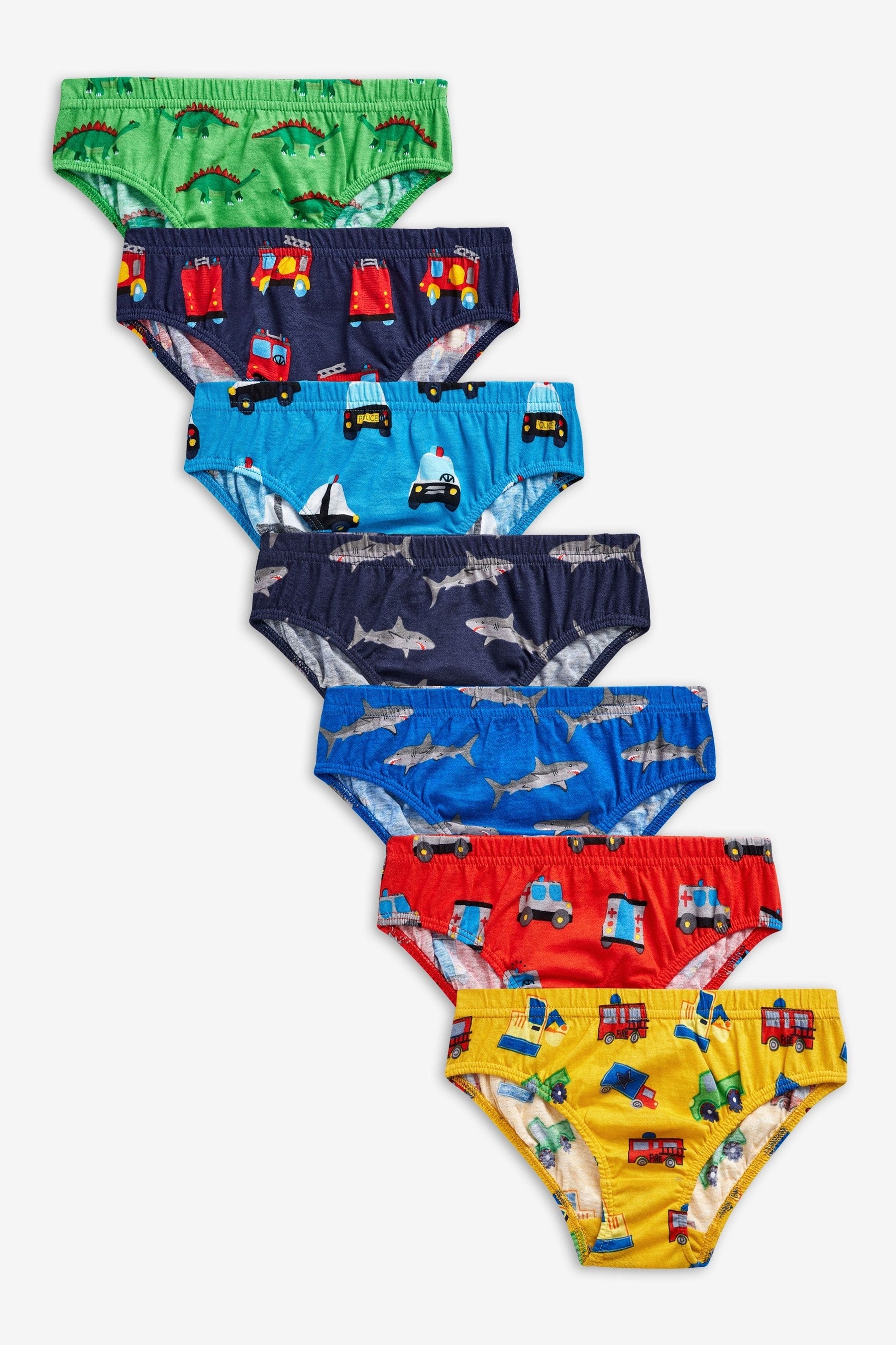 Multi 7 Pack Nursery Print Briefs (1.5-10yrs)