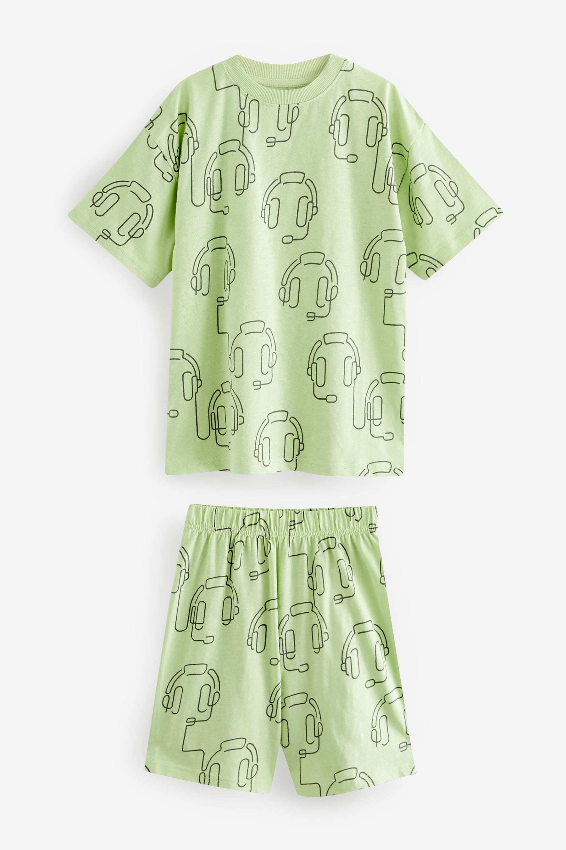 Multi Pastel Linear Character Short Pyjamas 3 Pack (3-16yrs)