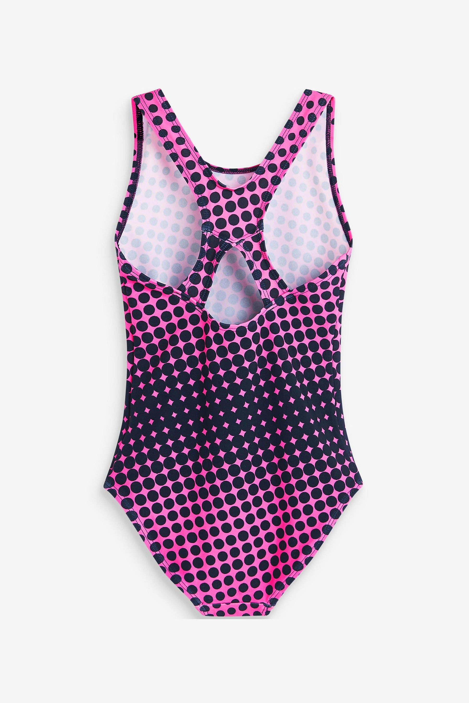 Pink/Navy Sports Swimsuit (3-16yrs)