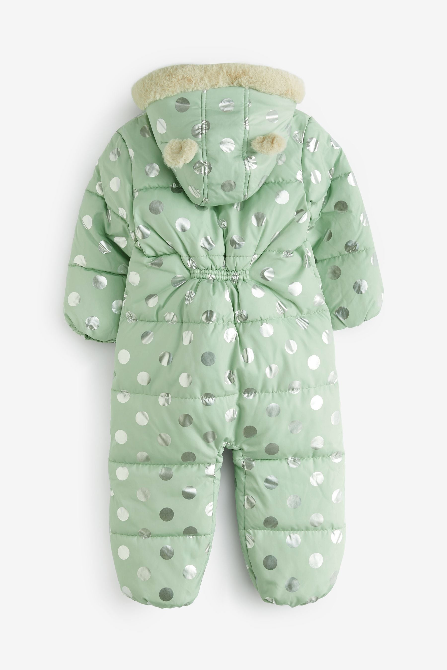 Mint Green Shower Resistant Foil Spot Snowsuit (3mths-7yrs)