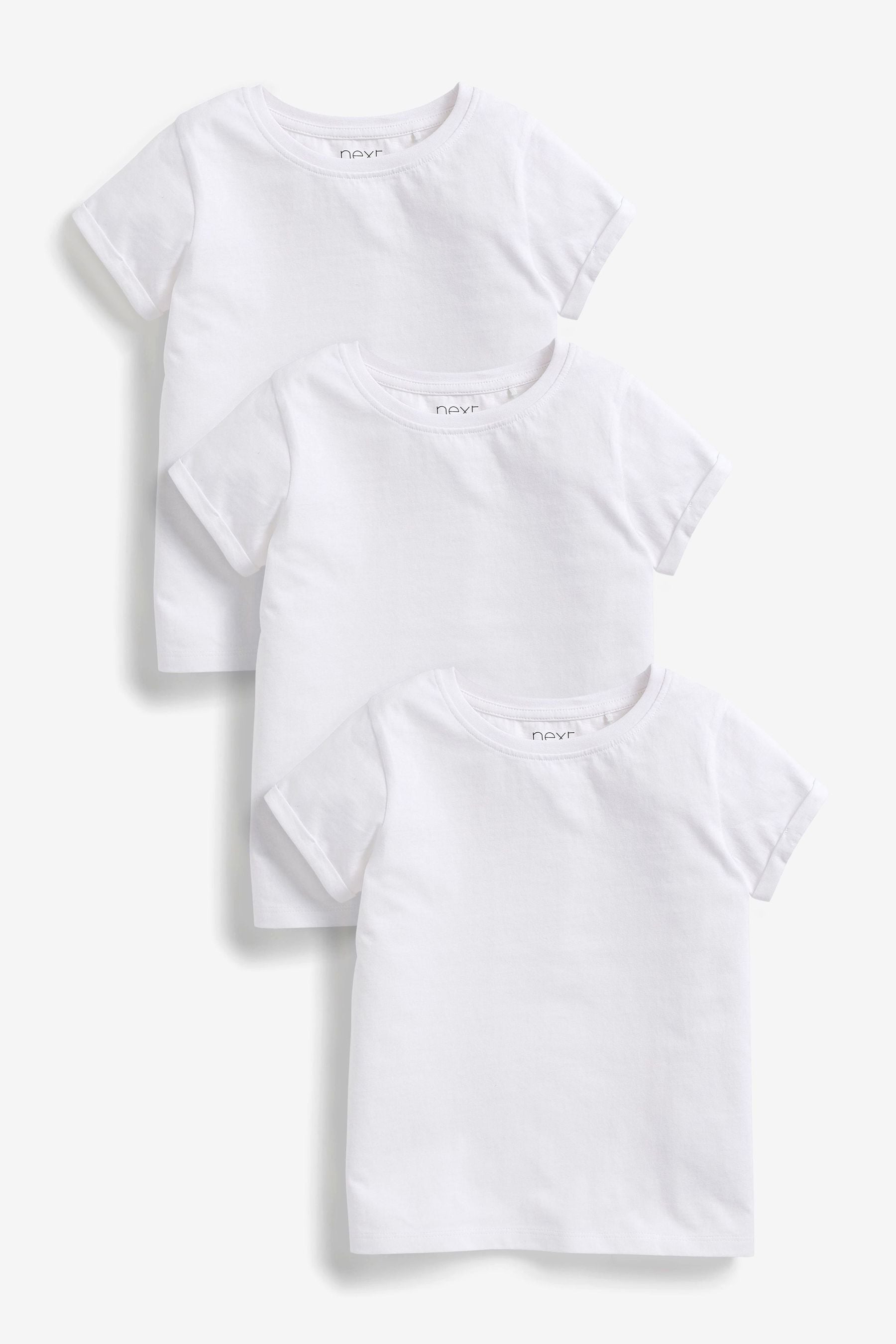 White 3 Pack T-Shirts (3-16yrs)