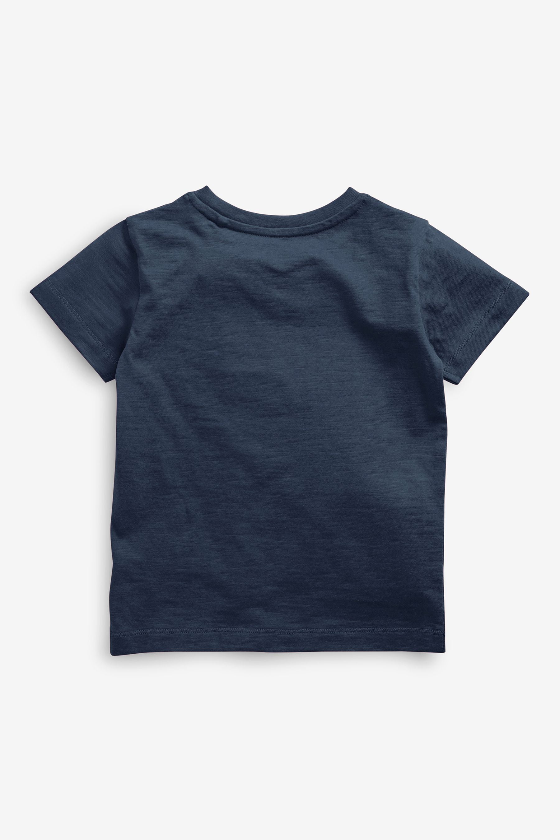 Navy Blue Short Sleeve Plain T-Shirt (3mths-7yrs)