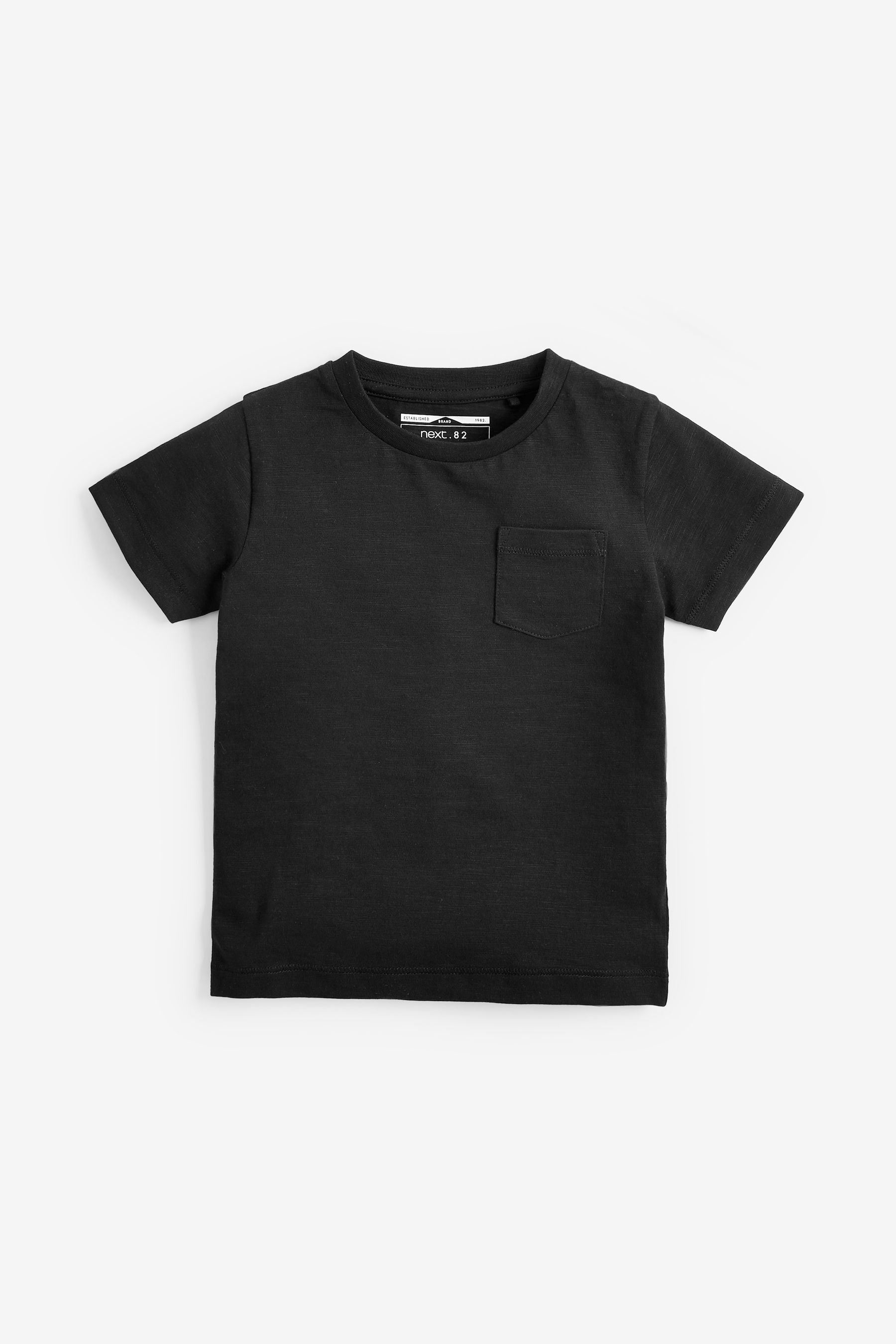 Black/Grey 3 Pack Plain T-Shirts (3mths-7yrs)