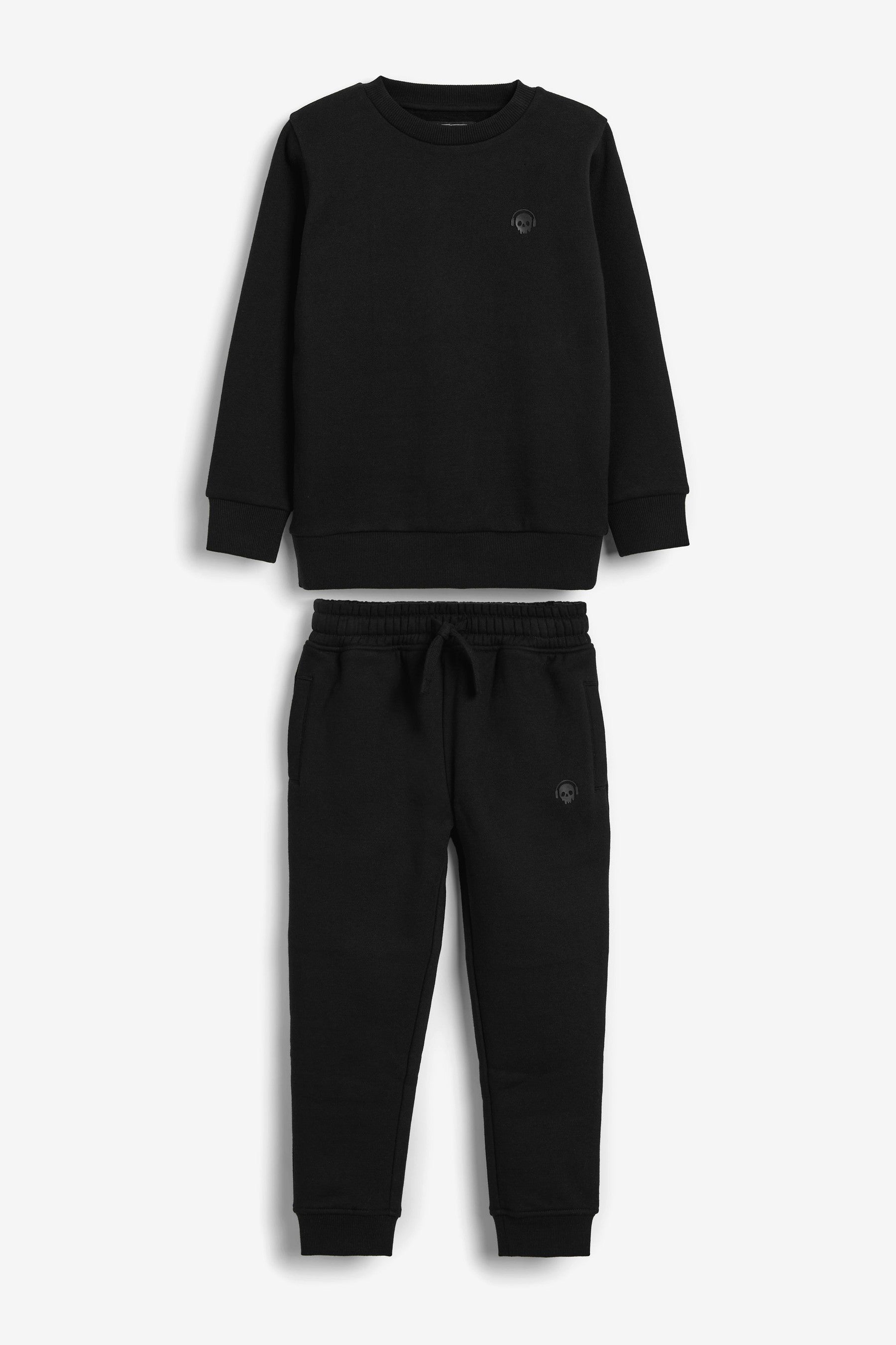 Black Sweatshirt Set Heavyweight Plain (3-16yrs)