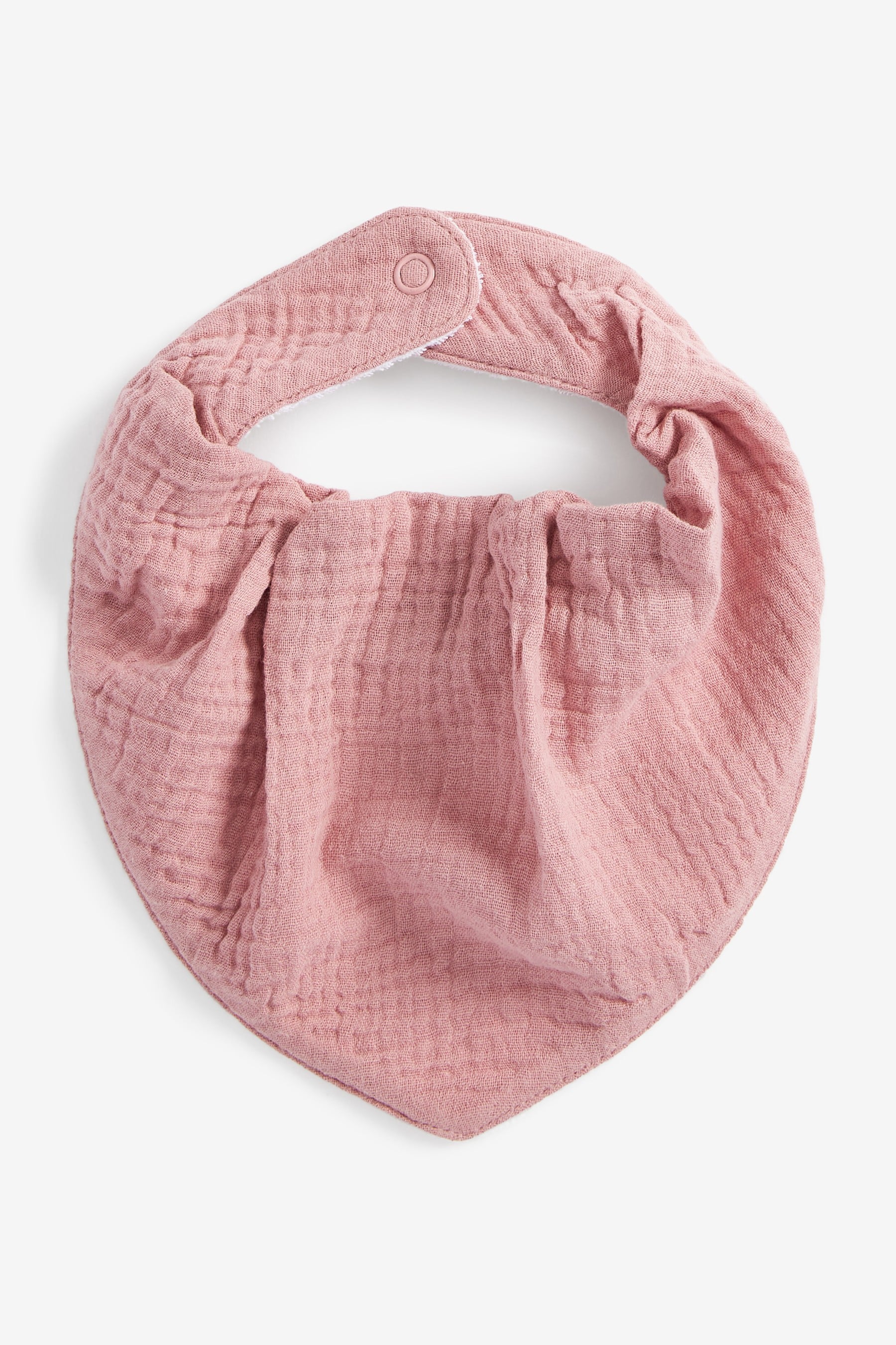 Pink Muslin Dribble Baby Bibs 3 Pack