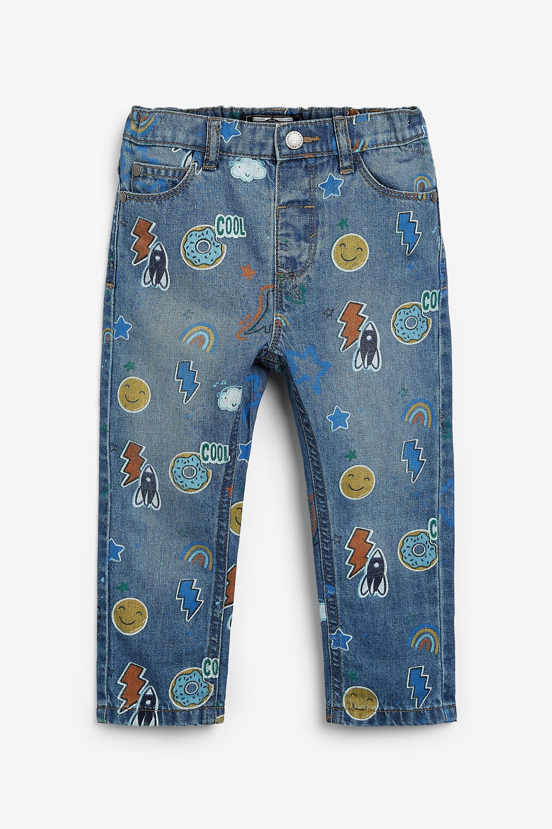 Denim Inky Blue Character Print Jeans (6mths-7yrs)