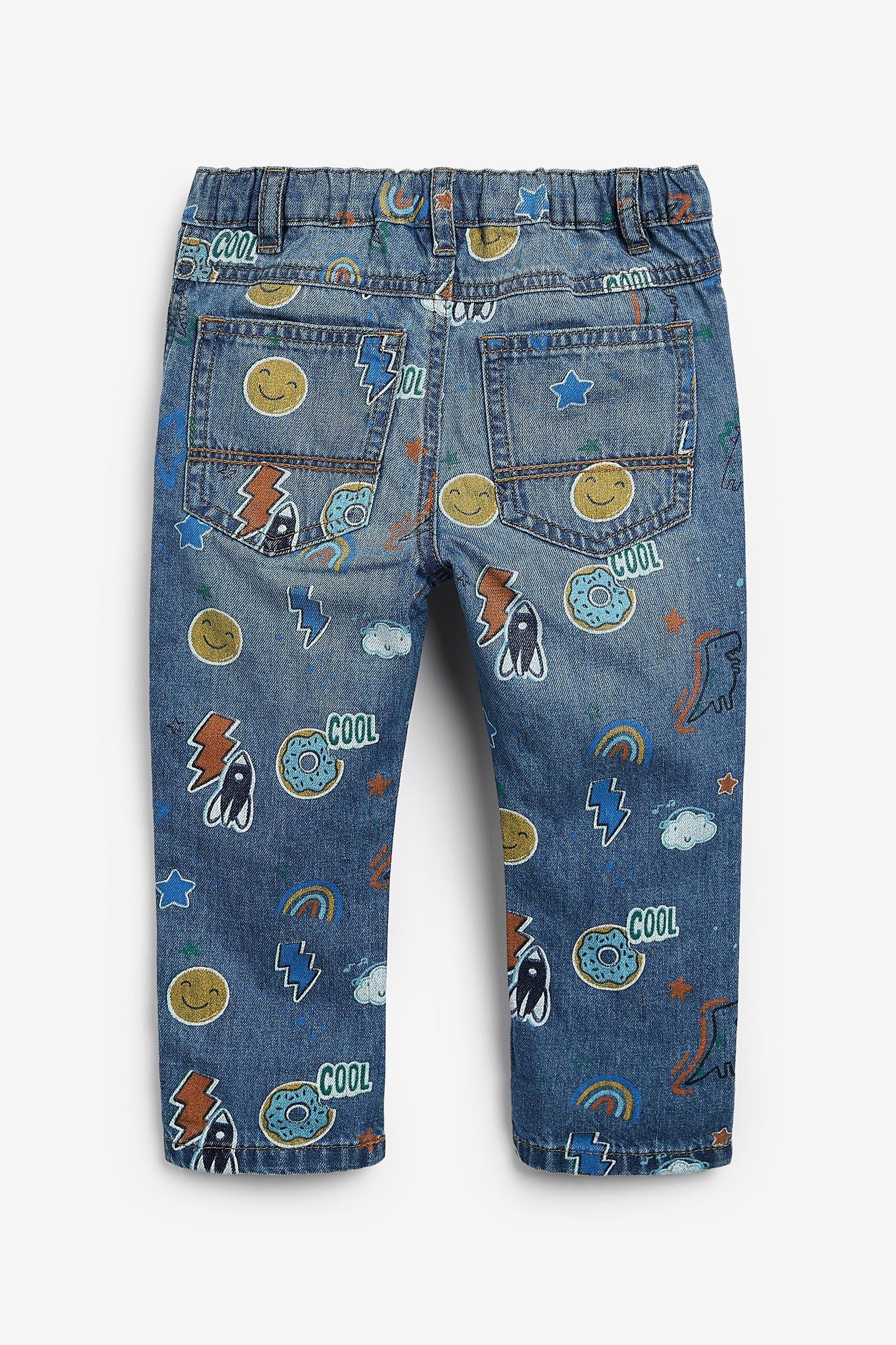 Denim Inky Blue Character Print Jeans (6mths-7yrs)