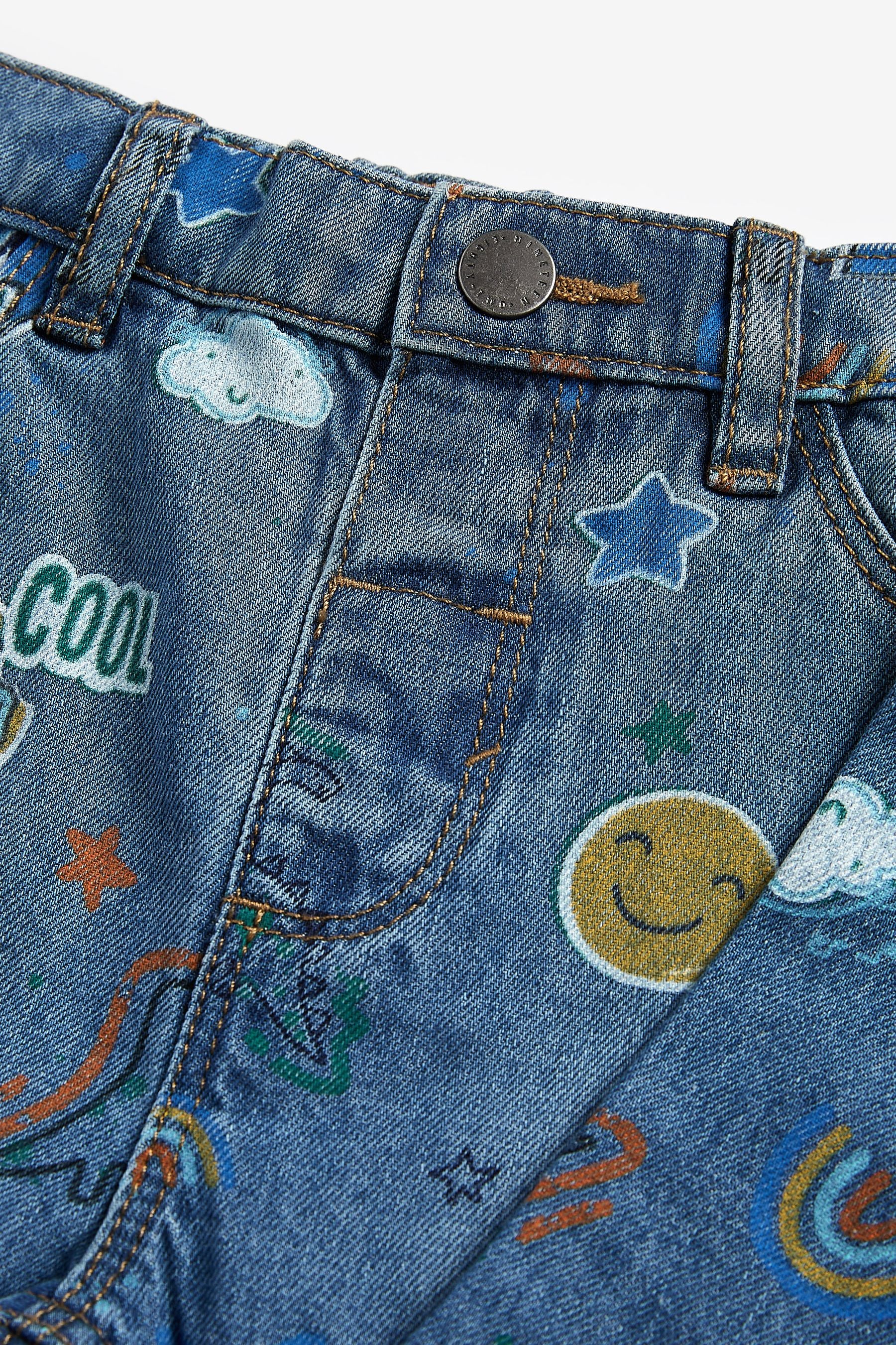 Denim Inky Blue Character Print Jeans (6mths-7yrs)