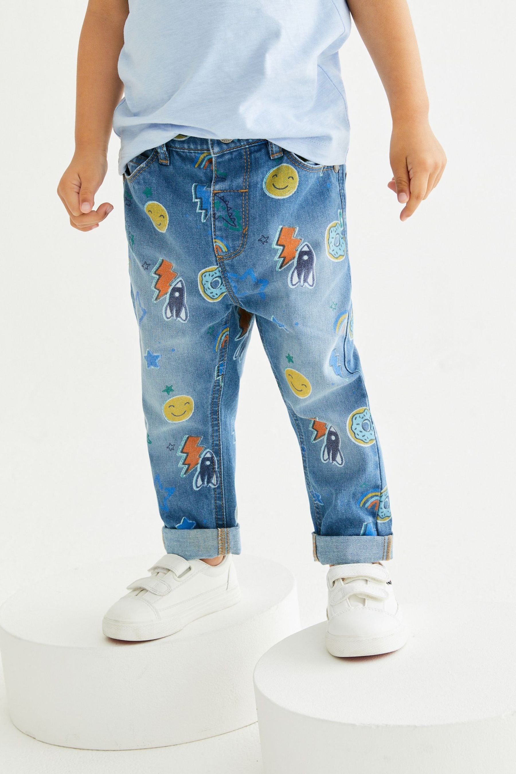 Denim Inky Blue Character Print Jeans (6mths-7yrs)