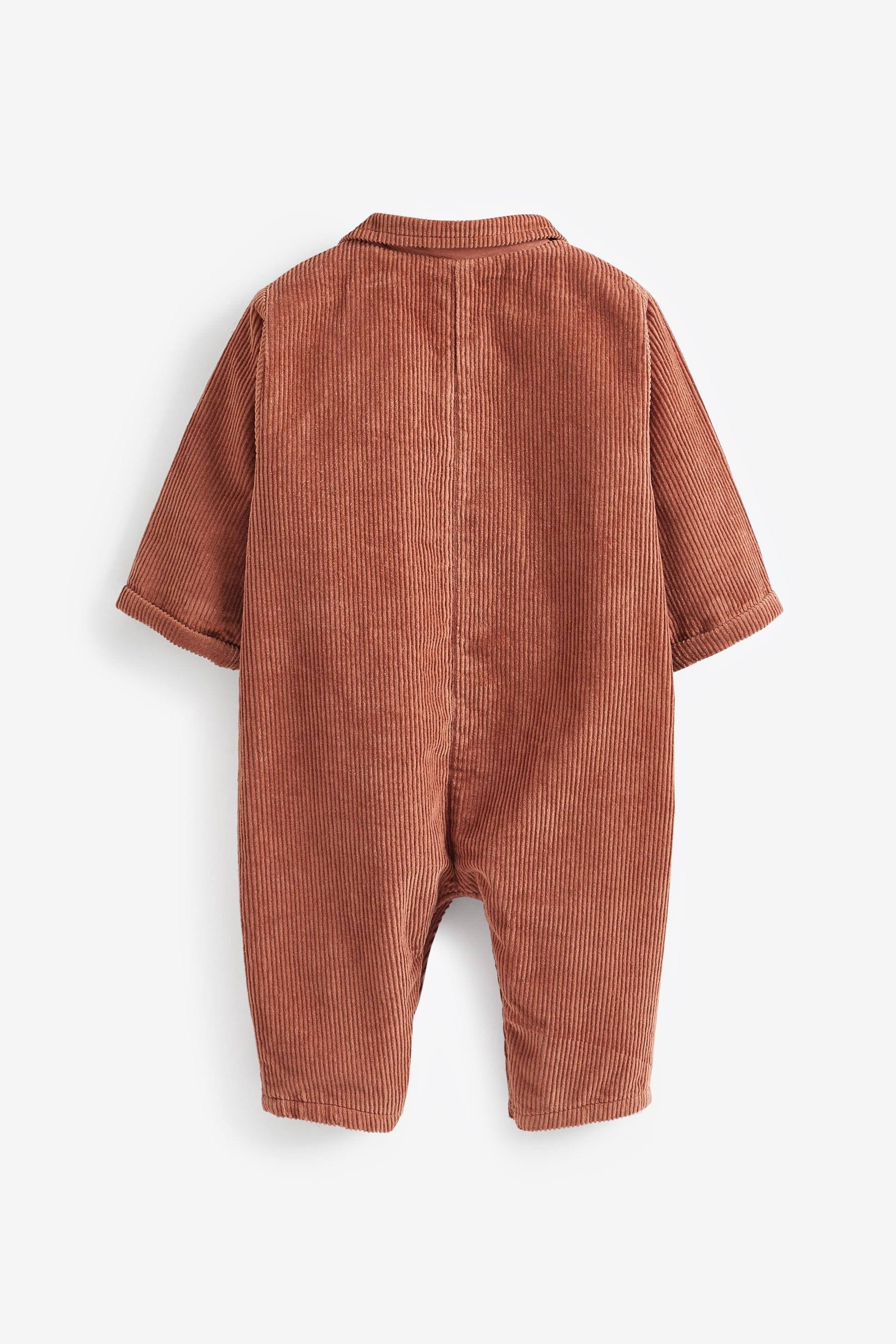 Rust Brown Corduroy Baby Romper (0mths-2yrs)