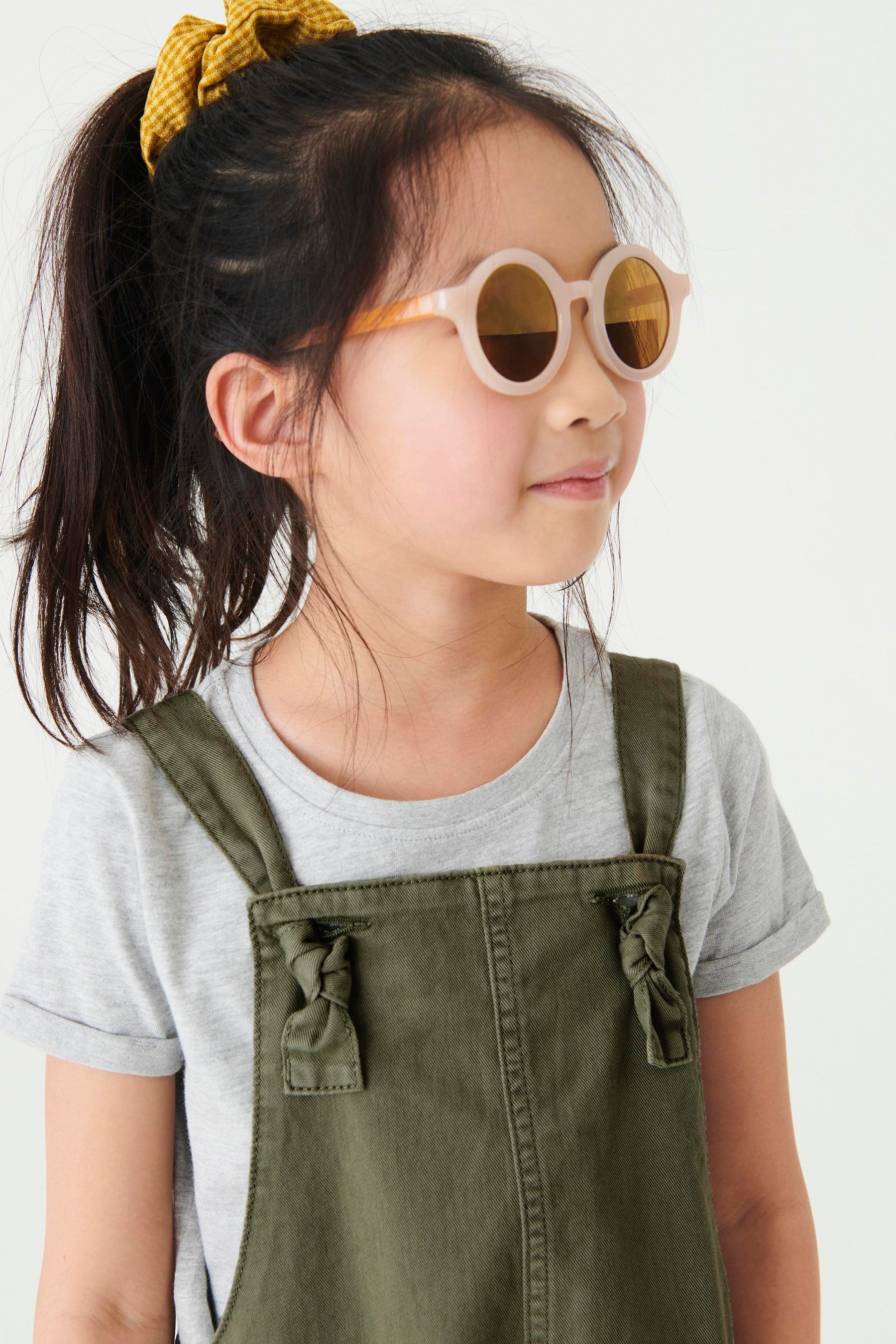 Khaki Green Soft Cotton Dungarees (3-16yrs)