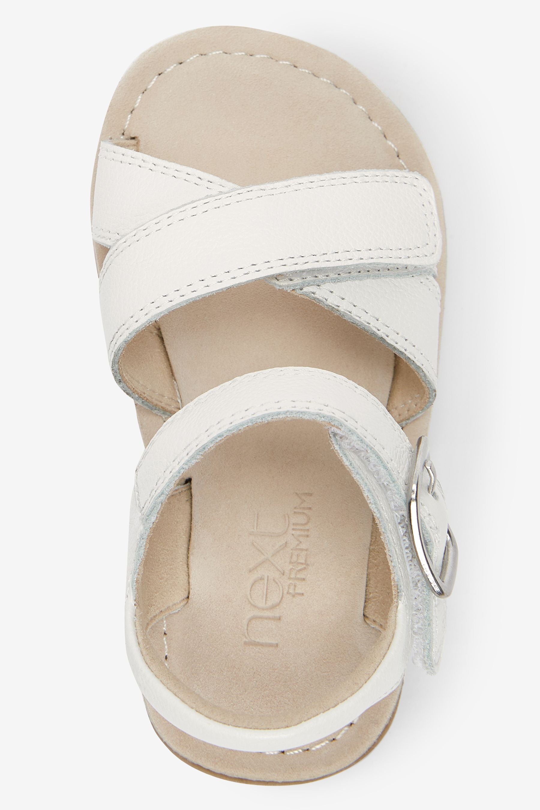 White Leather Little Luxe Sandals