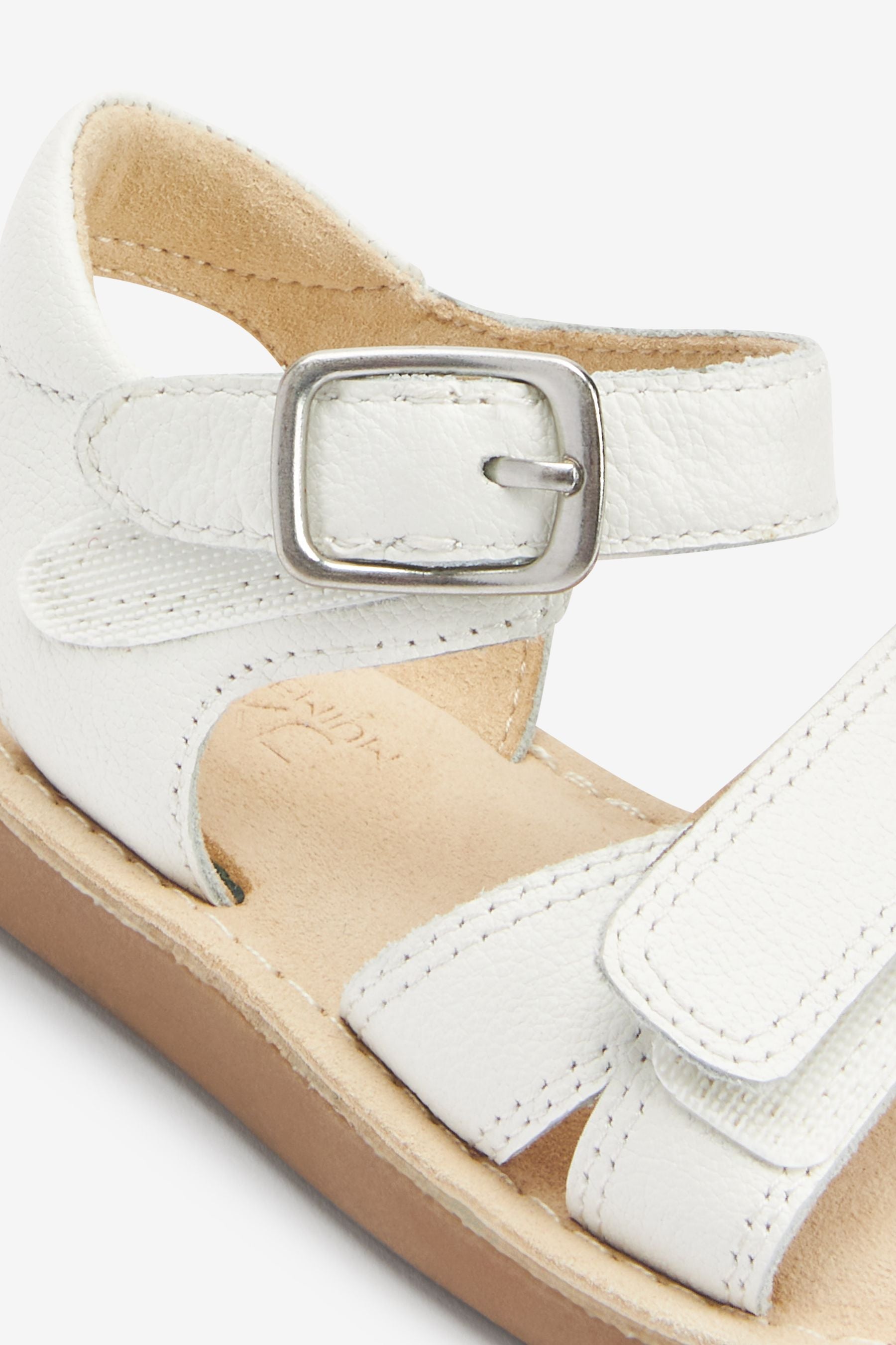 White Leather Little Luxe Sandals