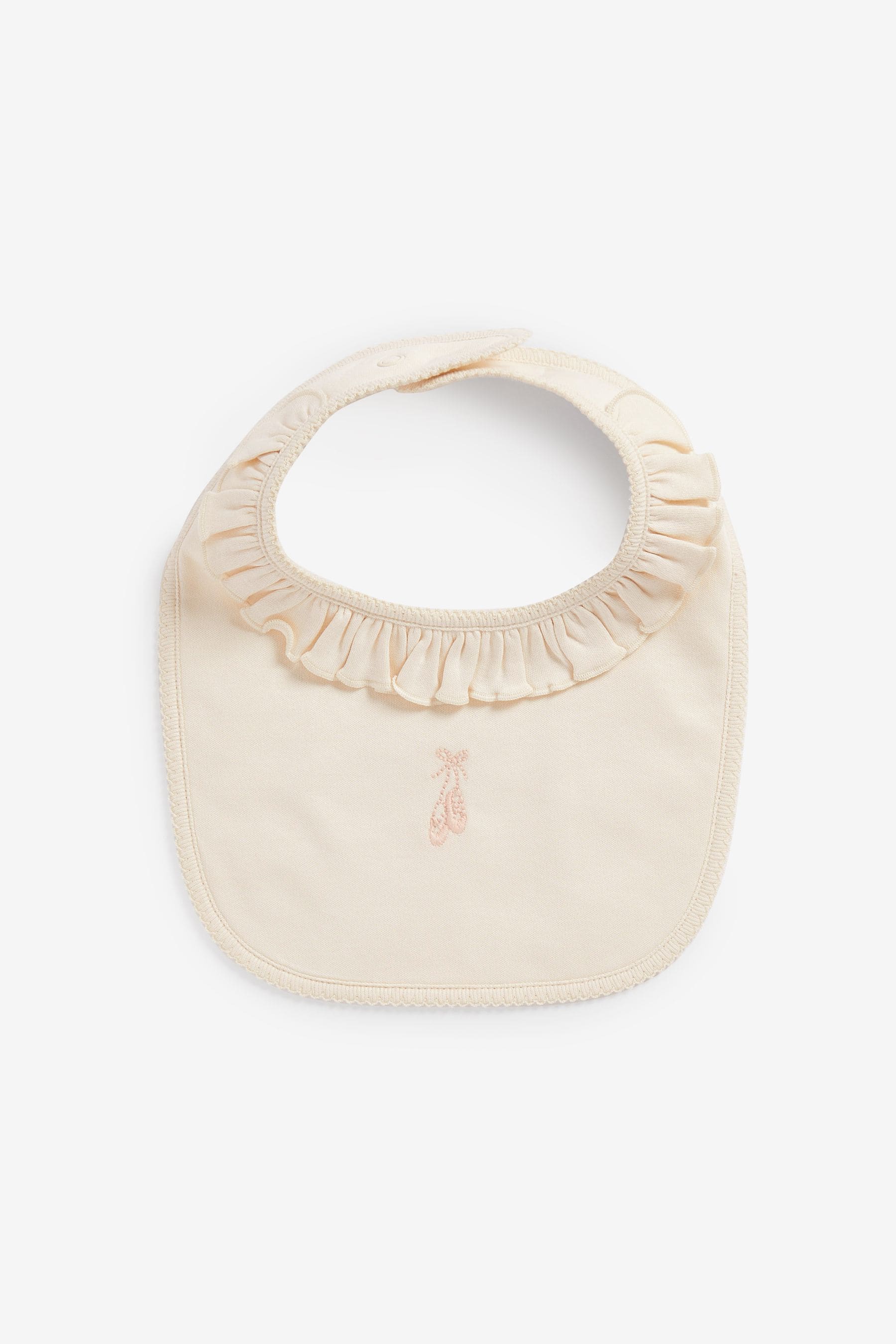 Cream Ballet Baby Bibs 2 Pack