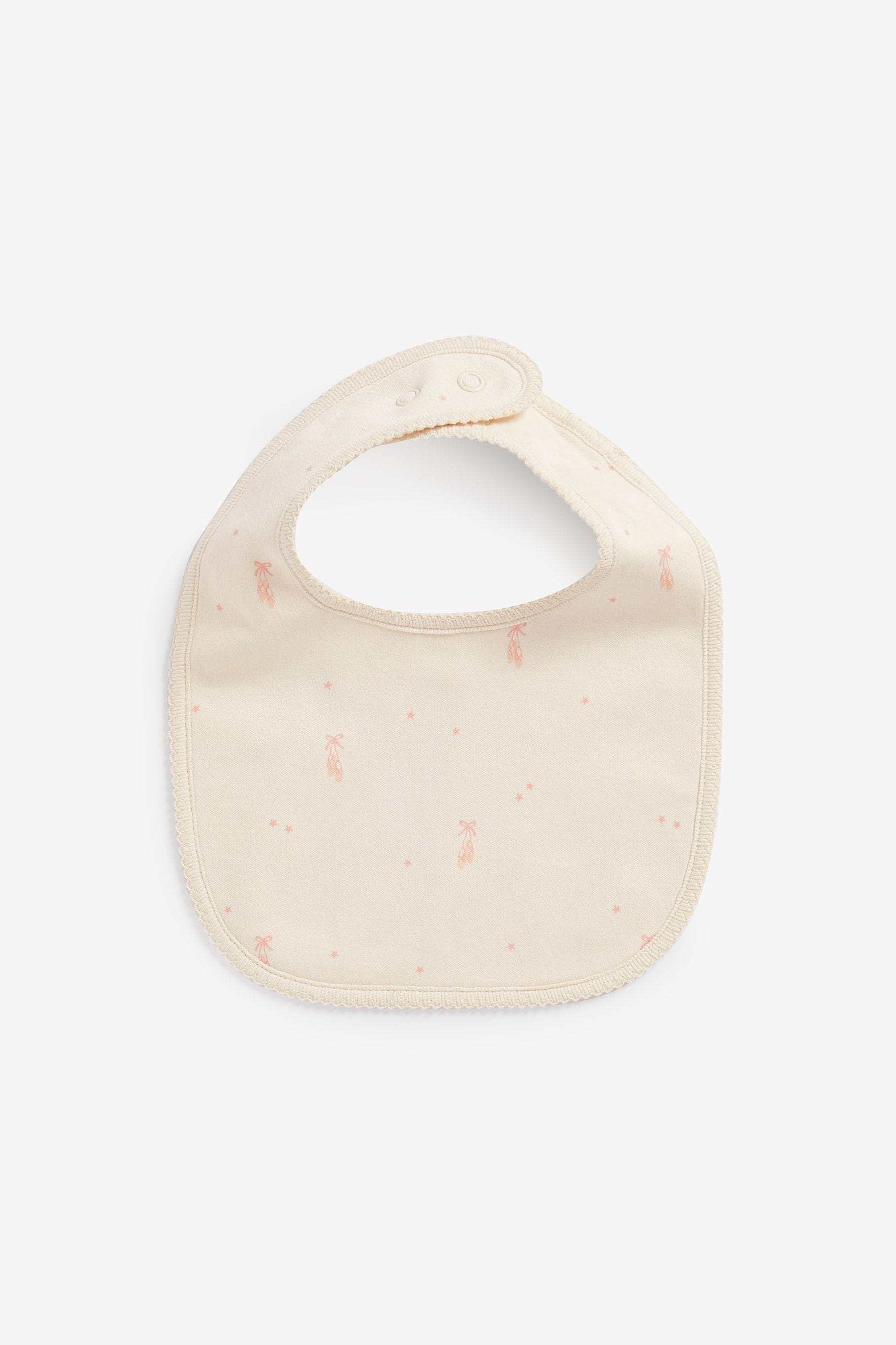 Cream Ballet Baby Bibs 2 Pack