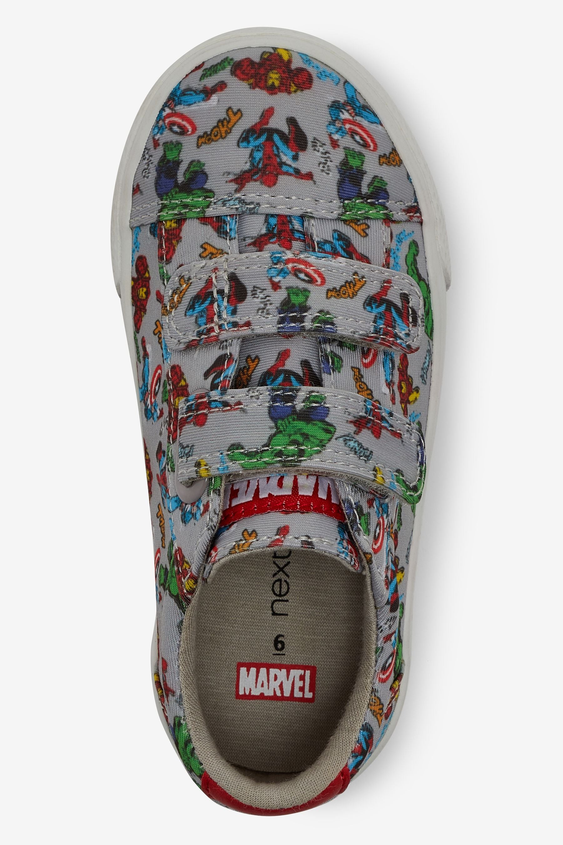 Marvel Avengers Grey Strap Touch Fastening Shoes