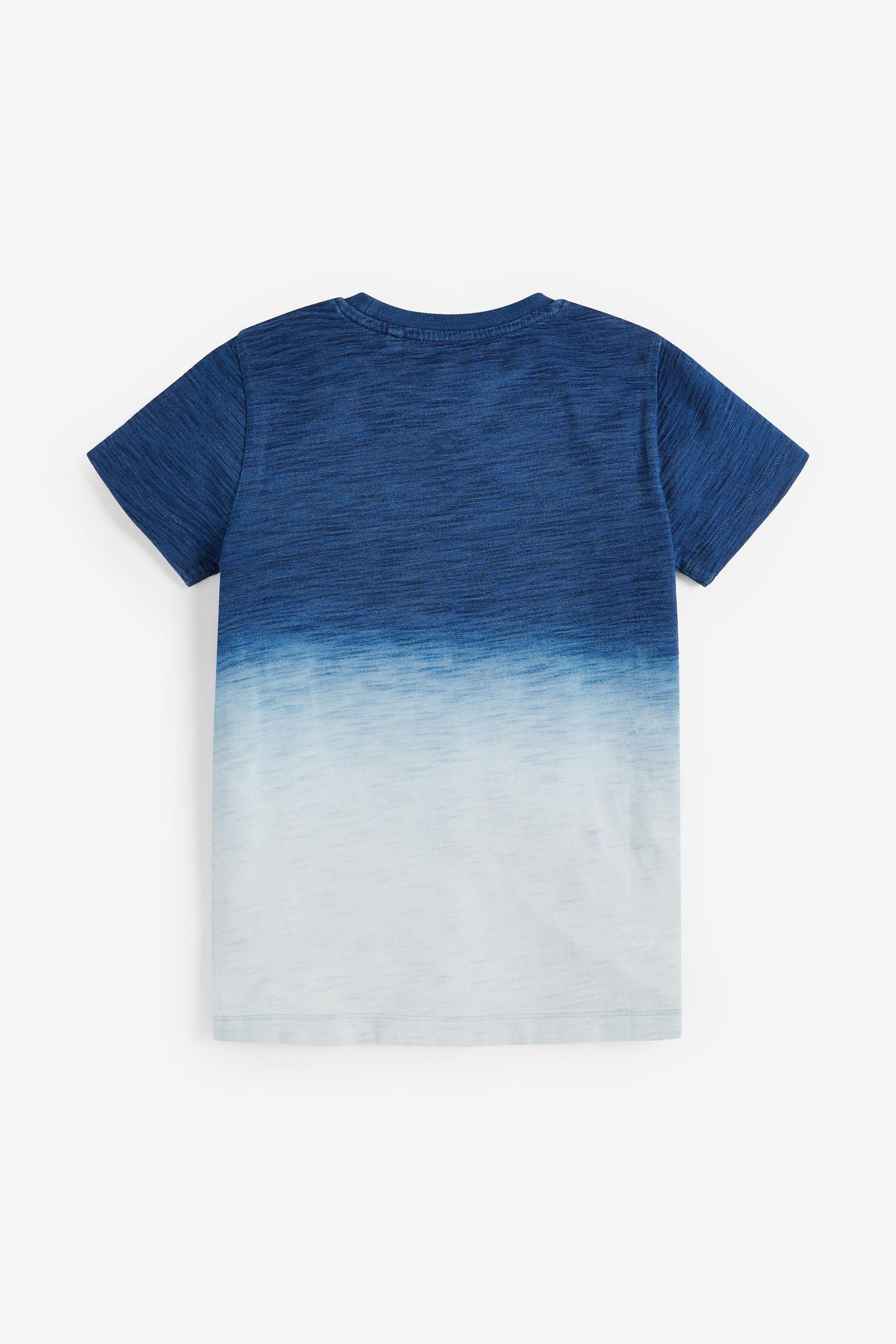 Indigo Blue Dip Dye Short Sleeve T-Shirt (3-16yrs)