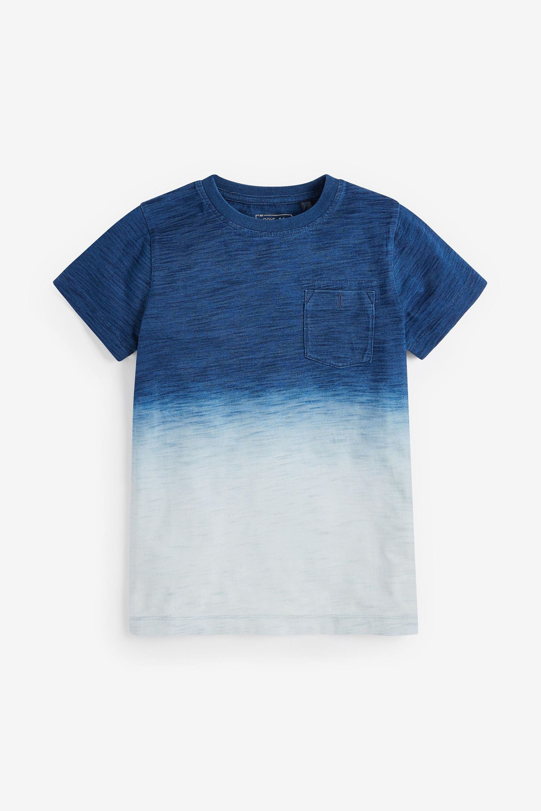 Indigo Blue Dip Dye Short Sleeve T-Shirt (3-16yrs)