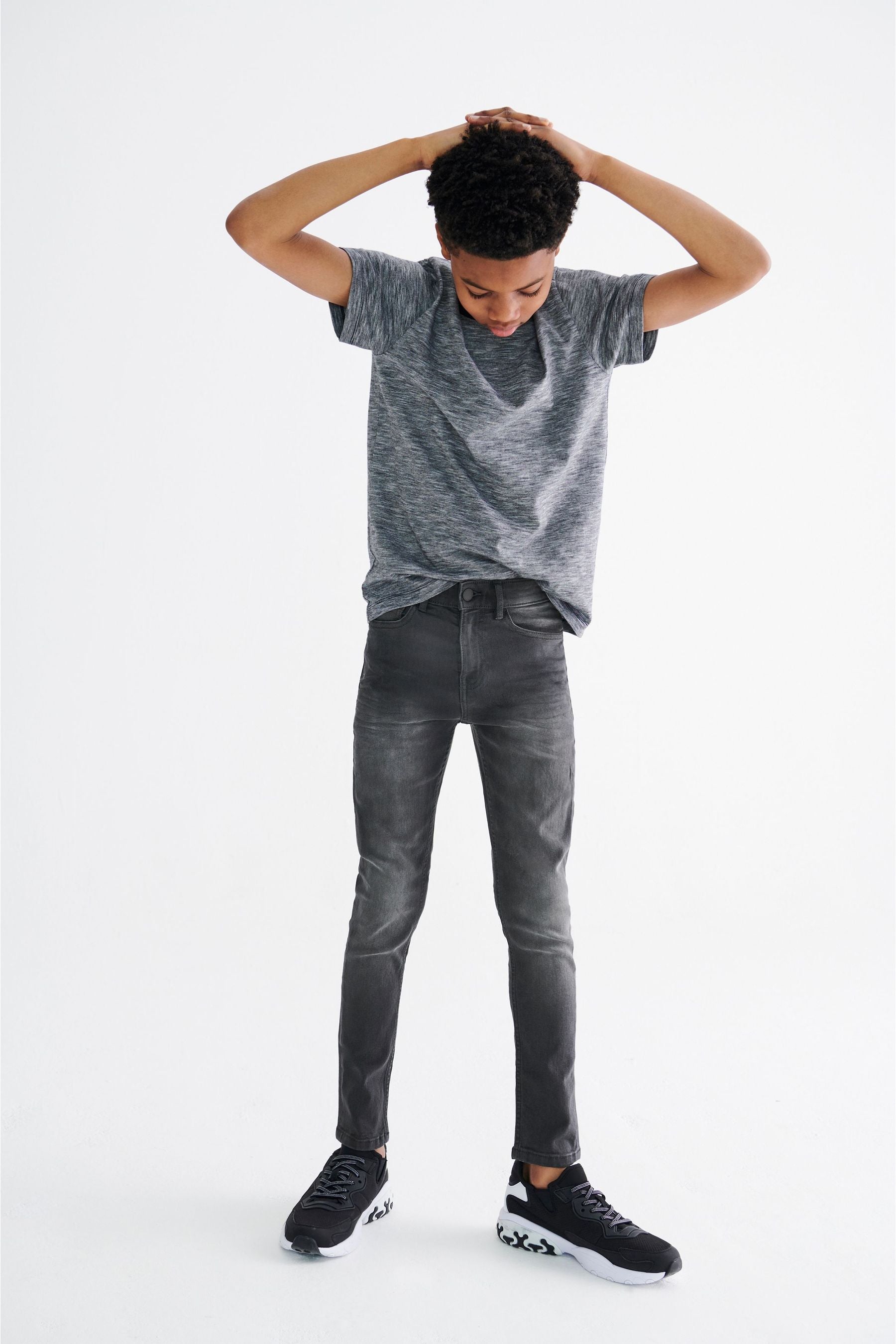 Grey Denim Cotton Rich Stretch Jeans (3-16yrs)