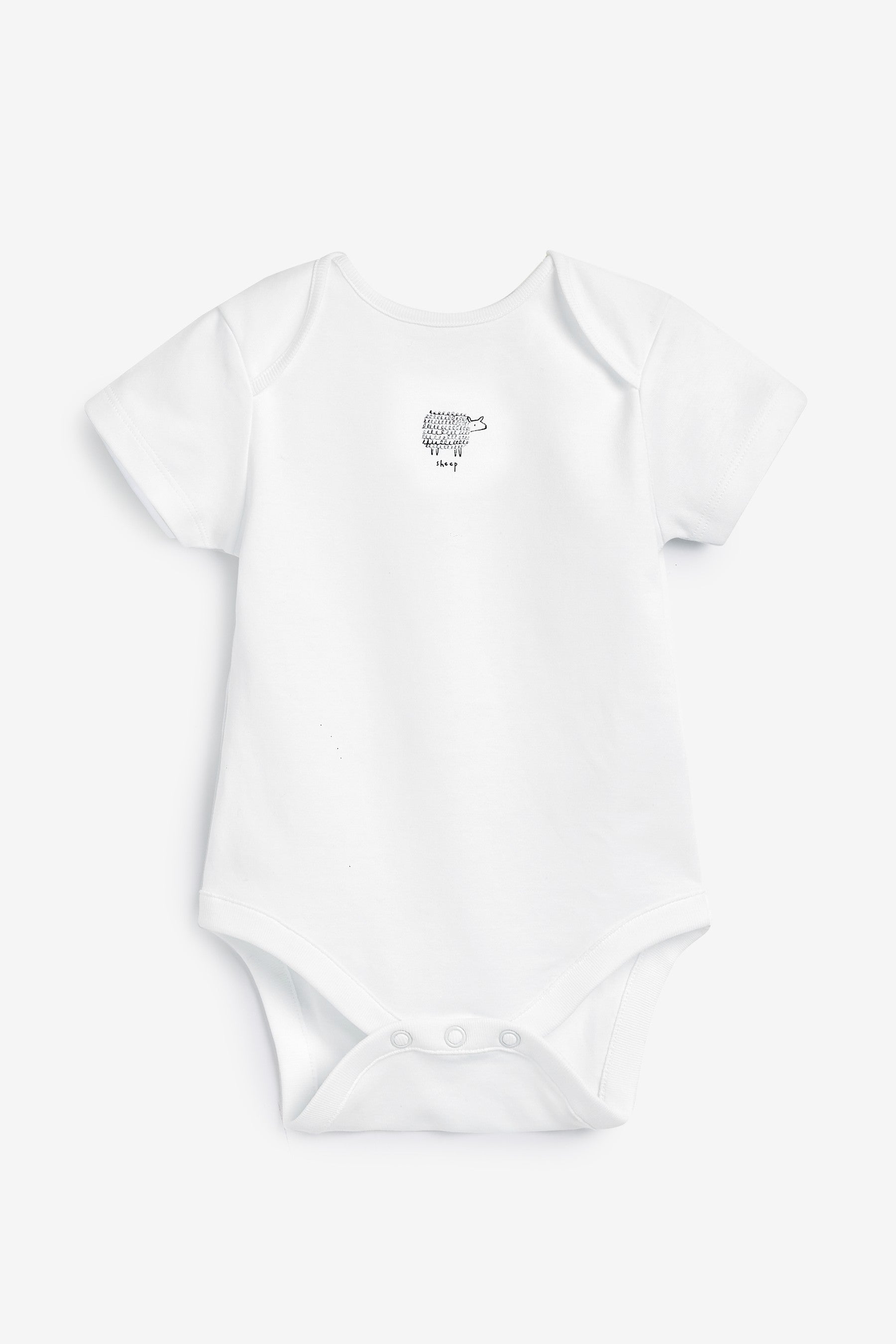 White Character Baby 7 Pack Cotton Short Sleeve Bodysuits (0mths-3yrs)