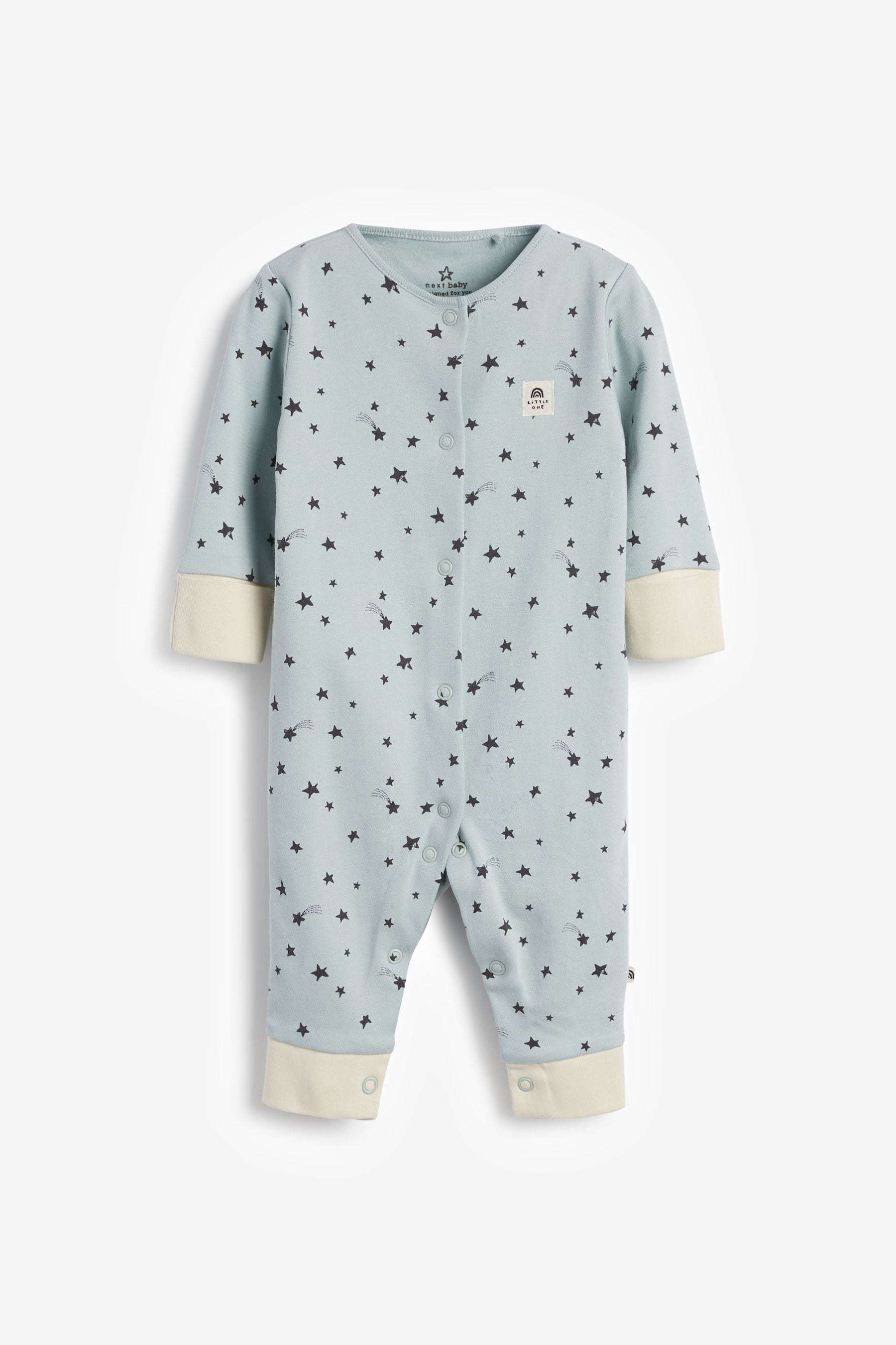 Teal Blue Baby Footless Sleepsuits 3 Pack (0mths-3yrs)