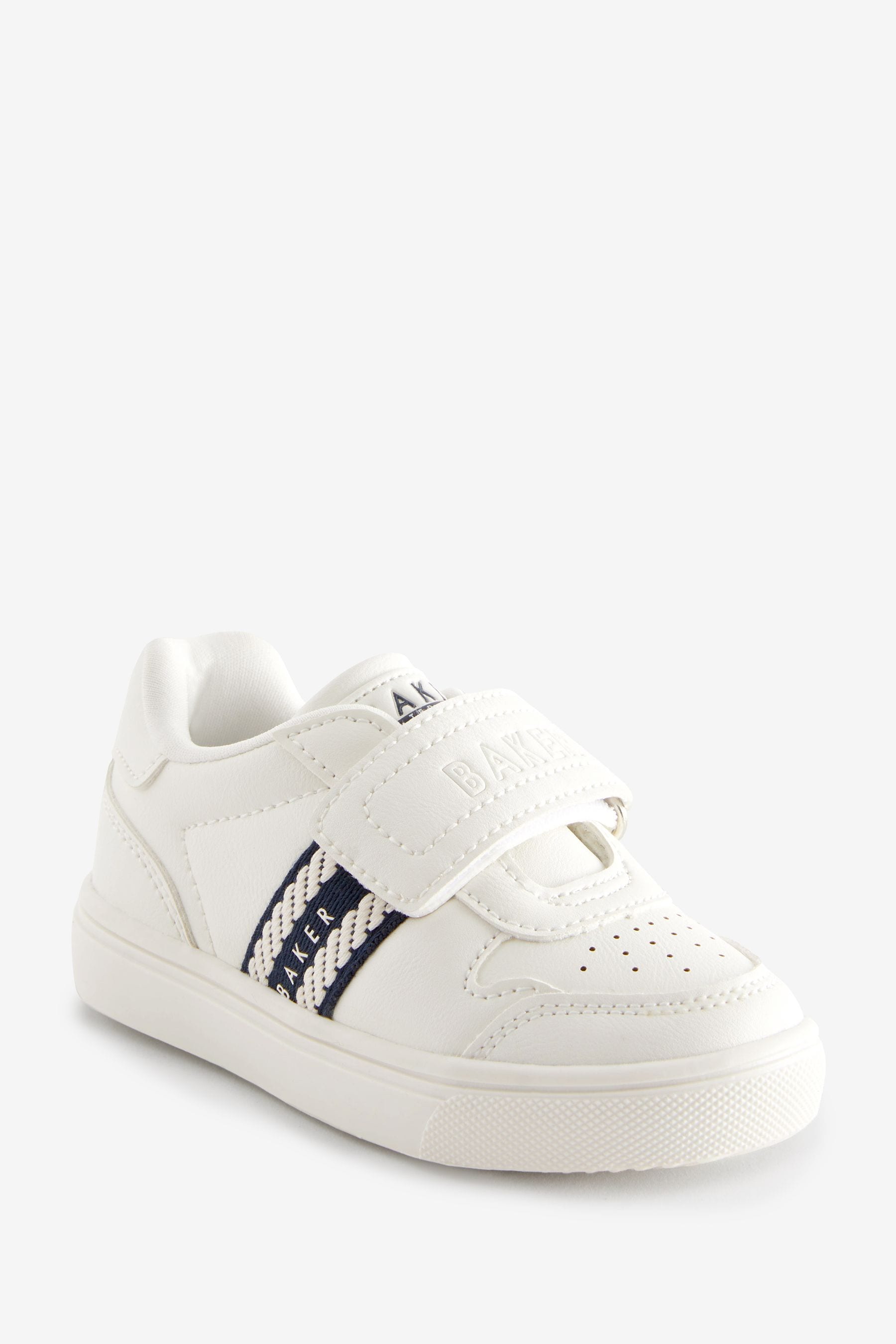 White Baker by Ted Baker Boys Branded Tape Trainers