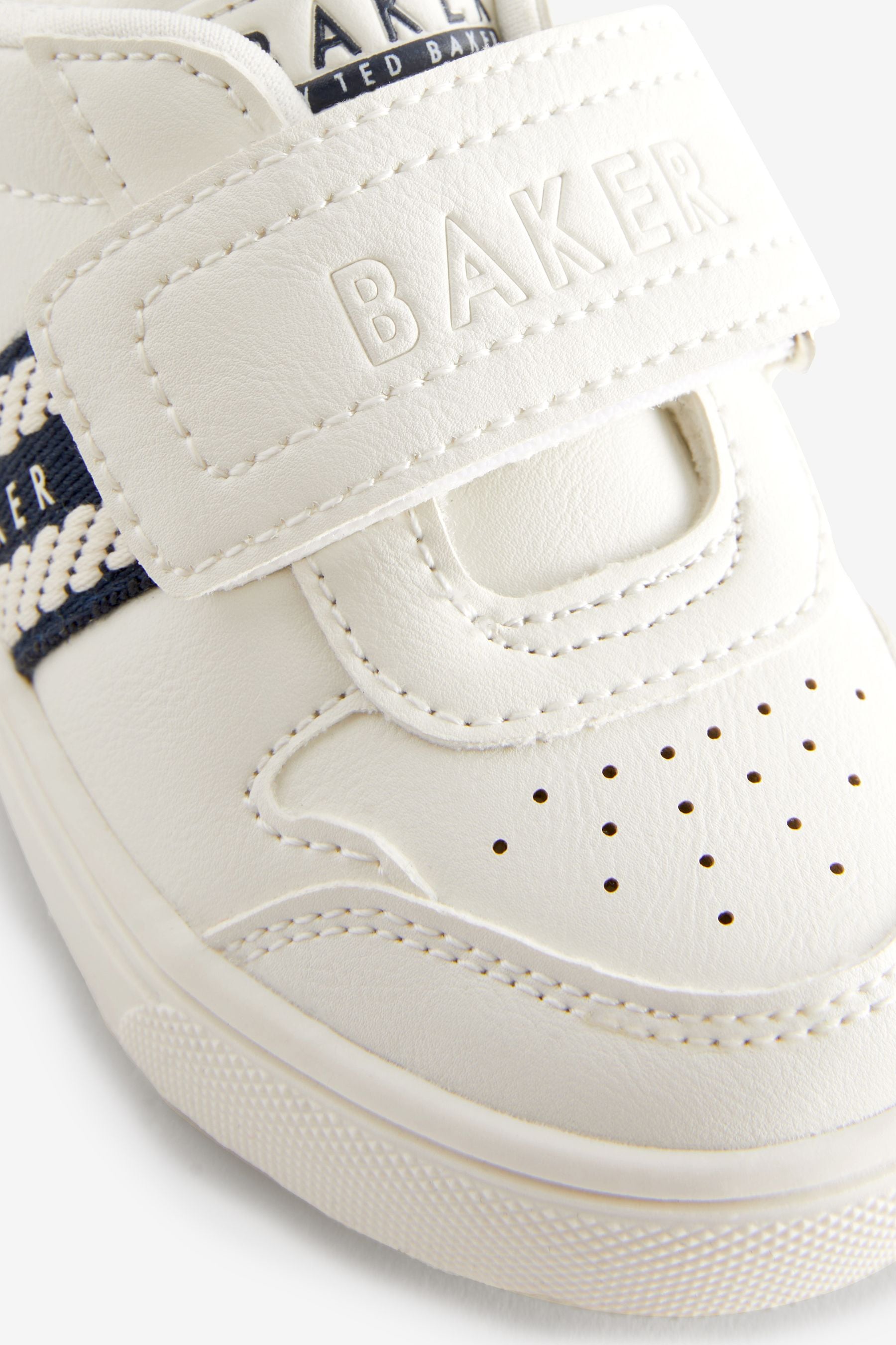 White Baker by Ted Baker Boys Branded Tape Trainers