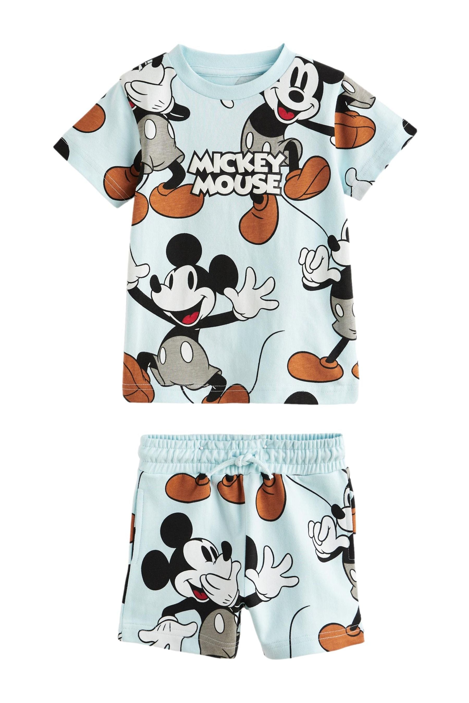 Blue Mickey Short Sleeve T-Shirt and Shorts Set (3mths-8yrs)