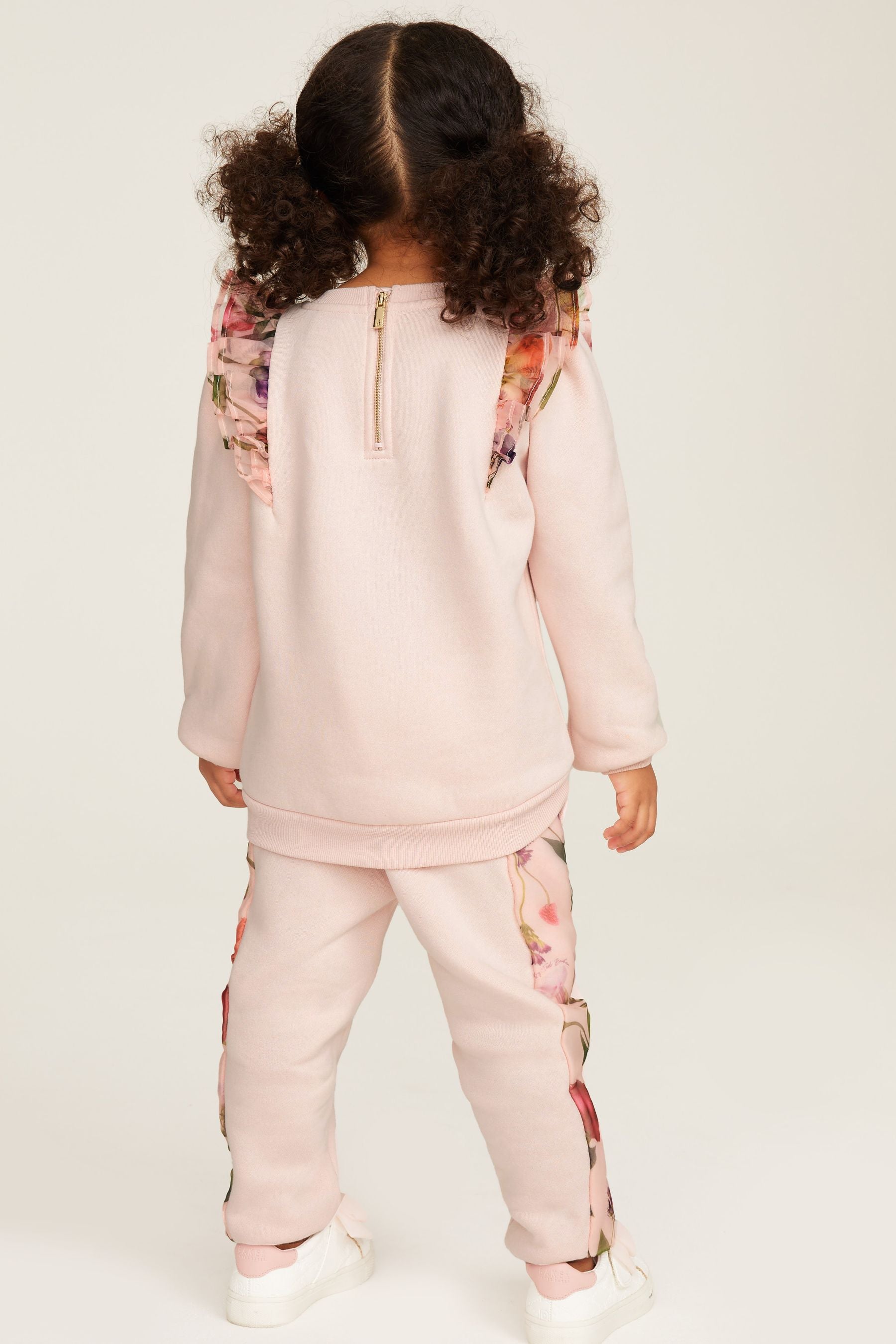 Pink Baker by Ted Baker (0-6yrs) Frill Sweater and Jogger Set