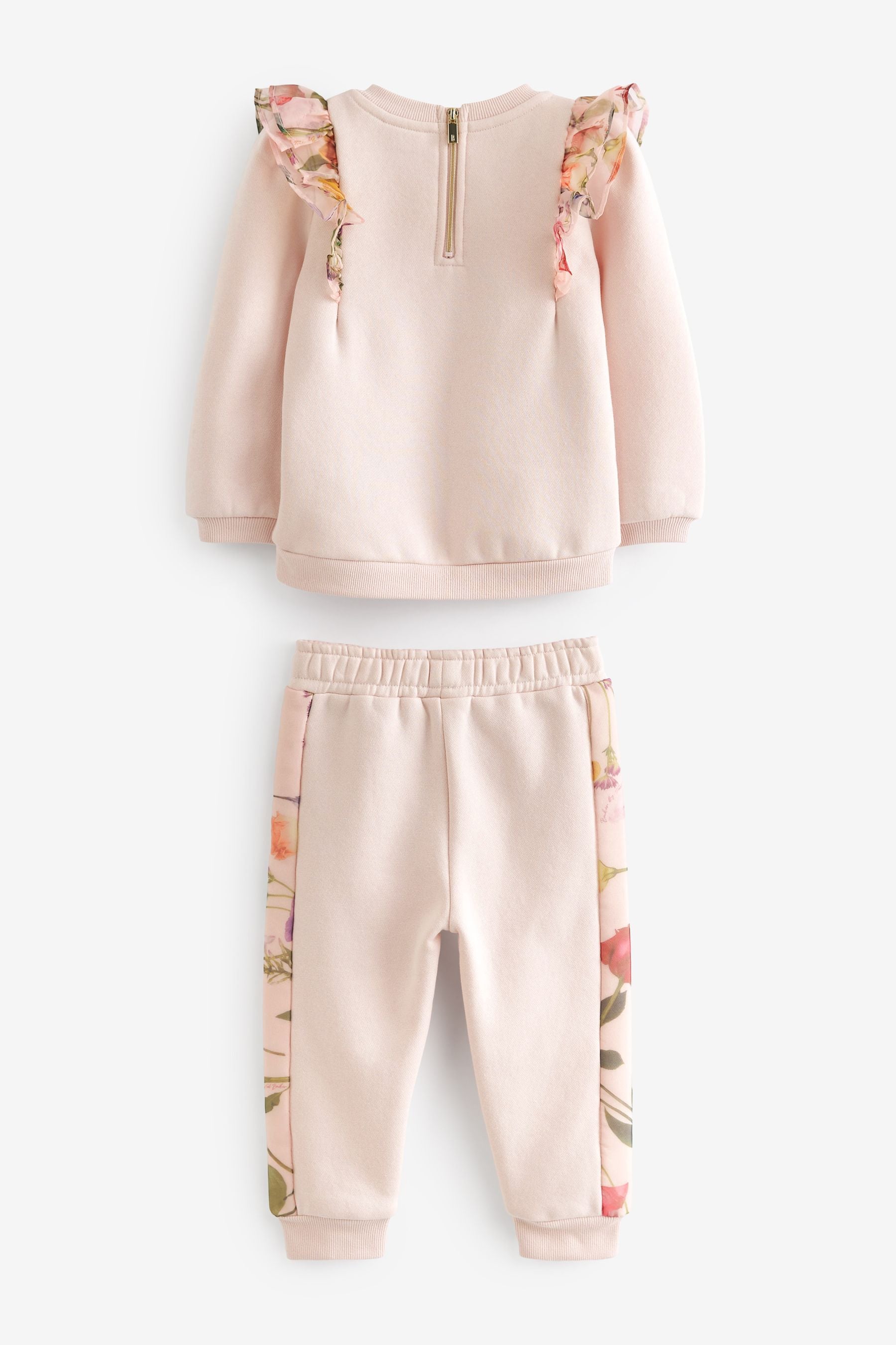 Pink Baker by Ted Baker (0-6yrs) Frill Sweater and Jogger Set