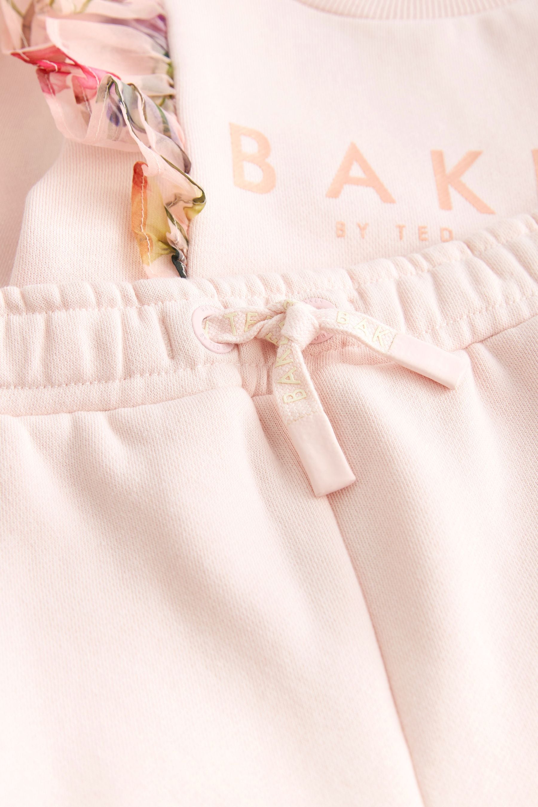 Pink Baker by Ted Baker (0-6yrs) Frill Sweater and Jogger Set