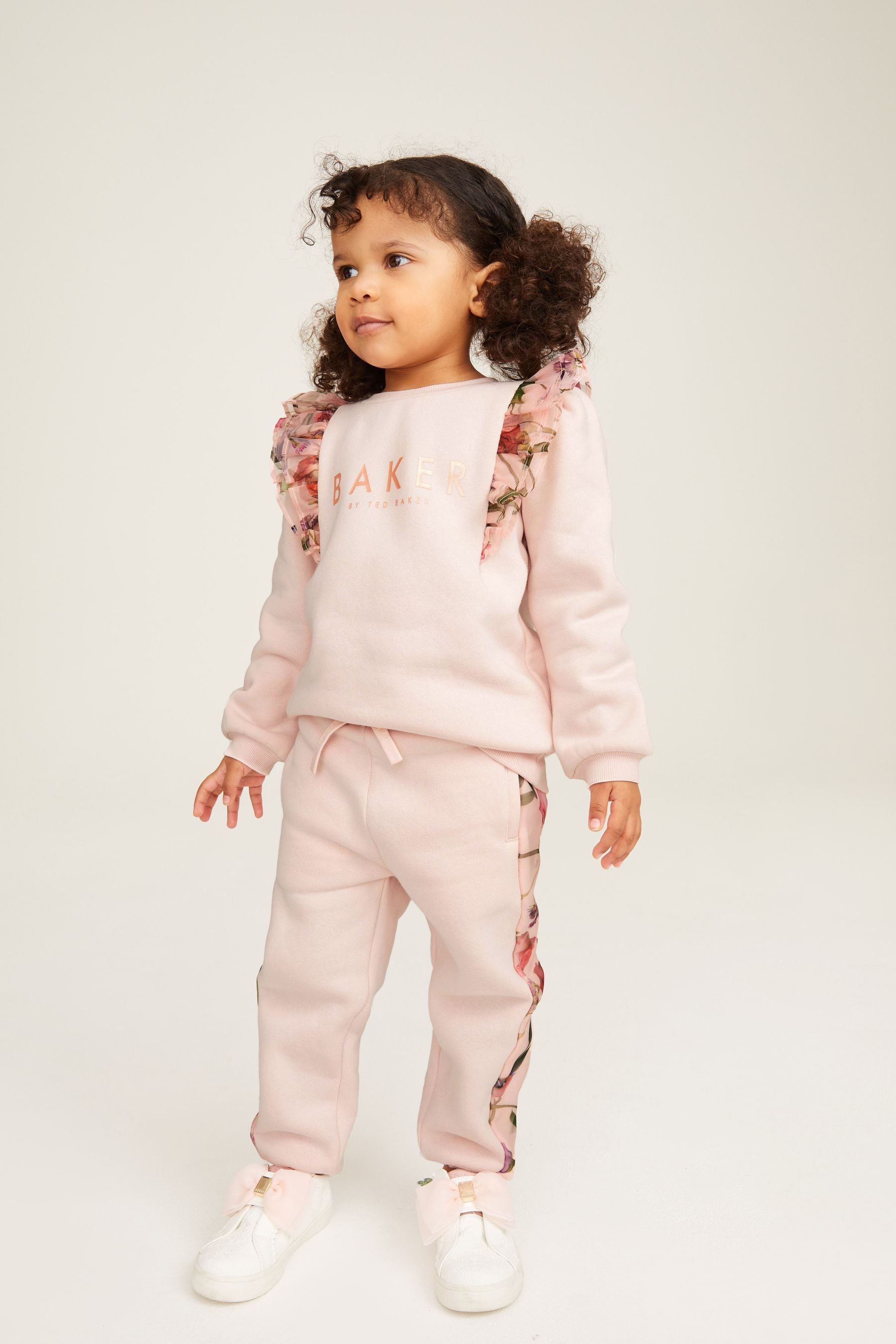 Pink Baker by Ted Baker (0-6yrs) Frill Sweater and Jogger Set