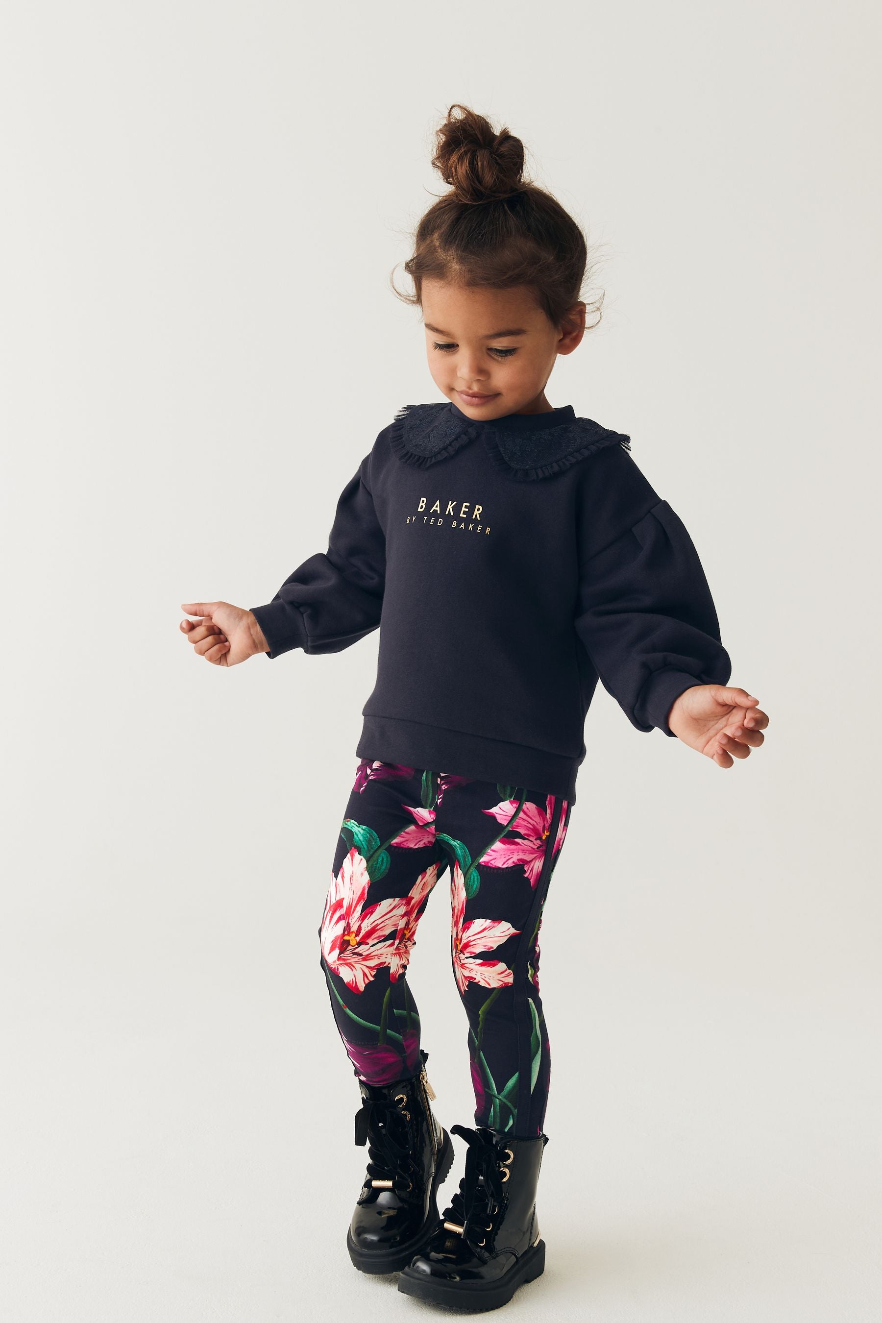 Baker by Ted Baker Navy Collar Sweater and Legging Set