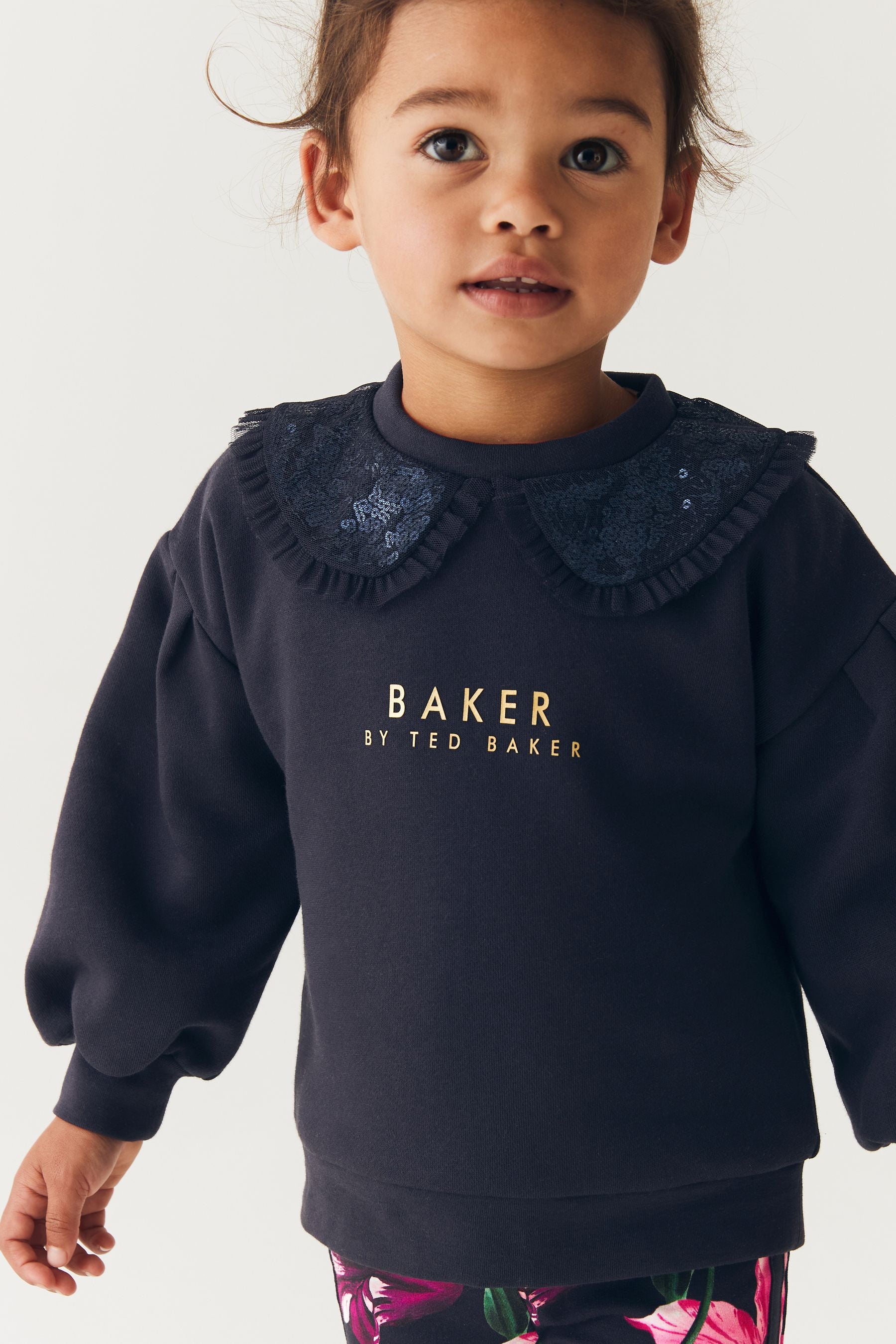 Baker by Ted Baker Navy Collar Sweater and Legging Set