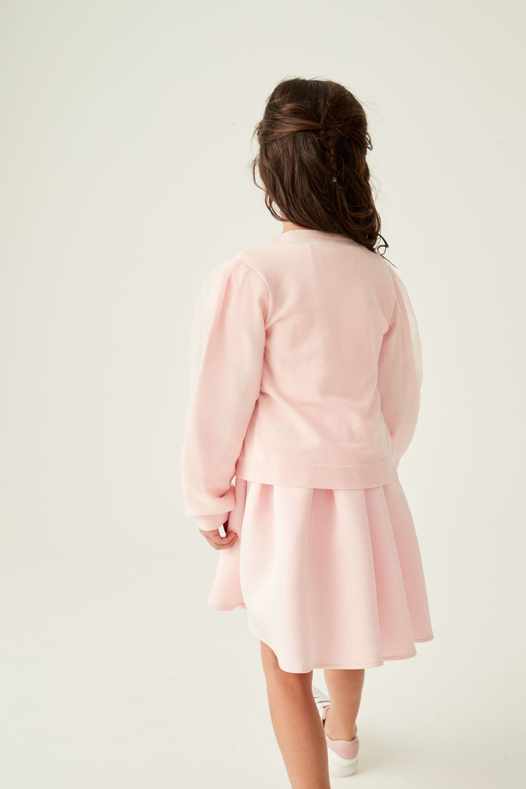 Baker by Ted Baker Pink Organza Bow Cardigan