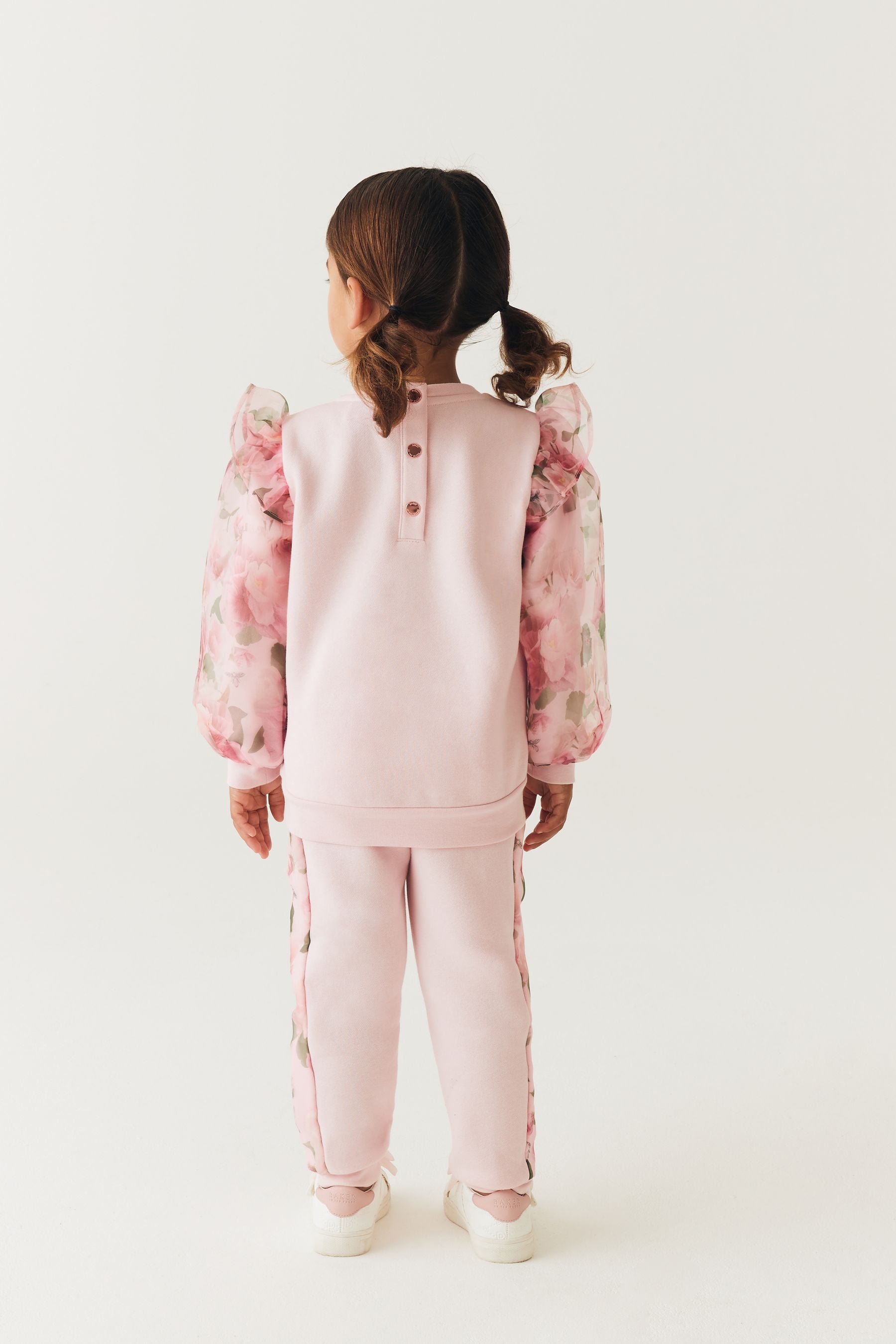 Pink Baker by Ted Baker (0-6yrs) Pink Organza Sweater and Jogger Set